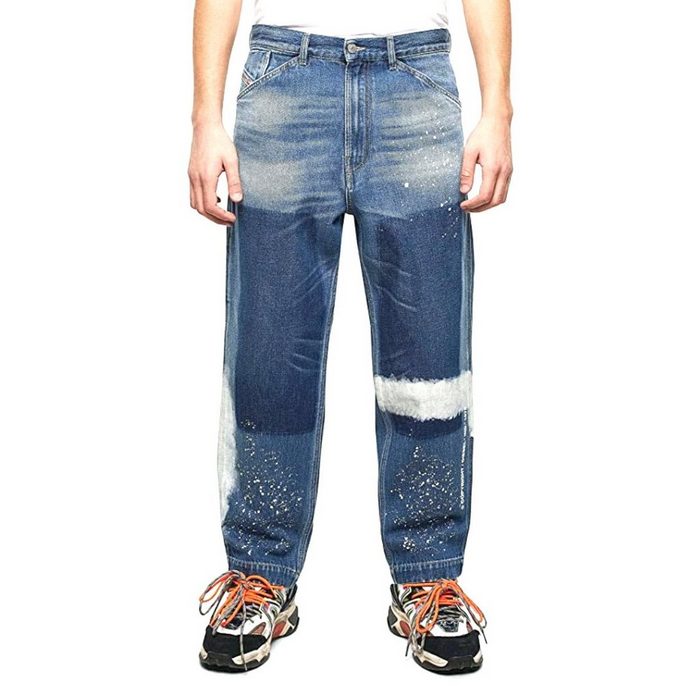 Diesel Relax-fit-Jeans Painted Look Hose D-Franky 009CB - W32 L32