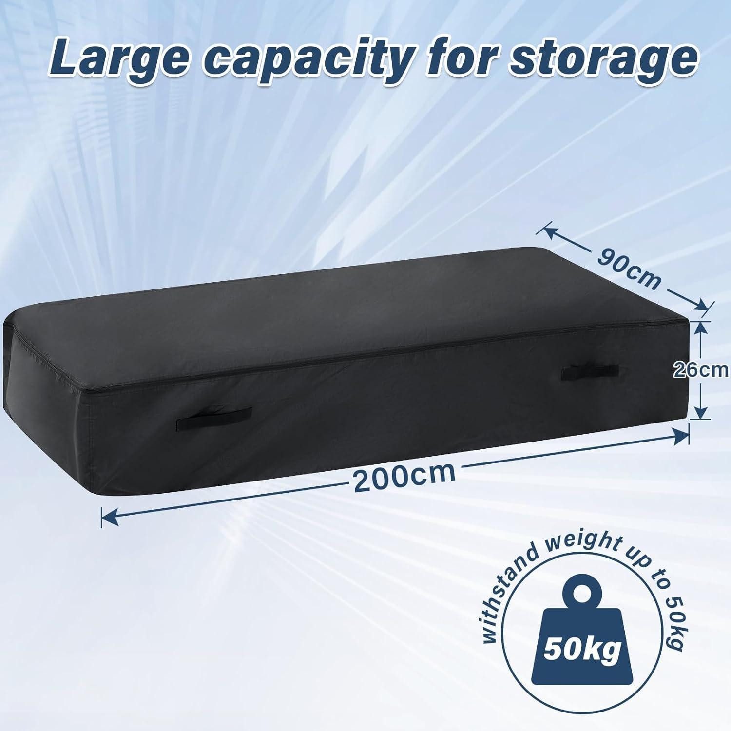Matratzenschutzbezug Matratzenhülle staubdicht Tragegriffe Oxford 50kg 90x200x26cm LuxusKollektion – Bild 2 von 5