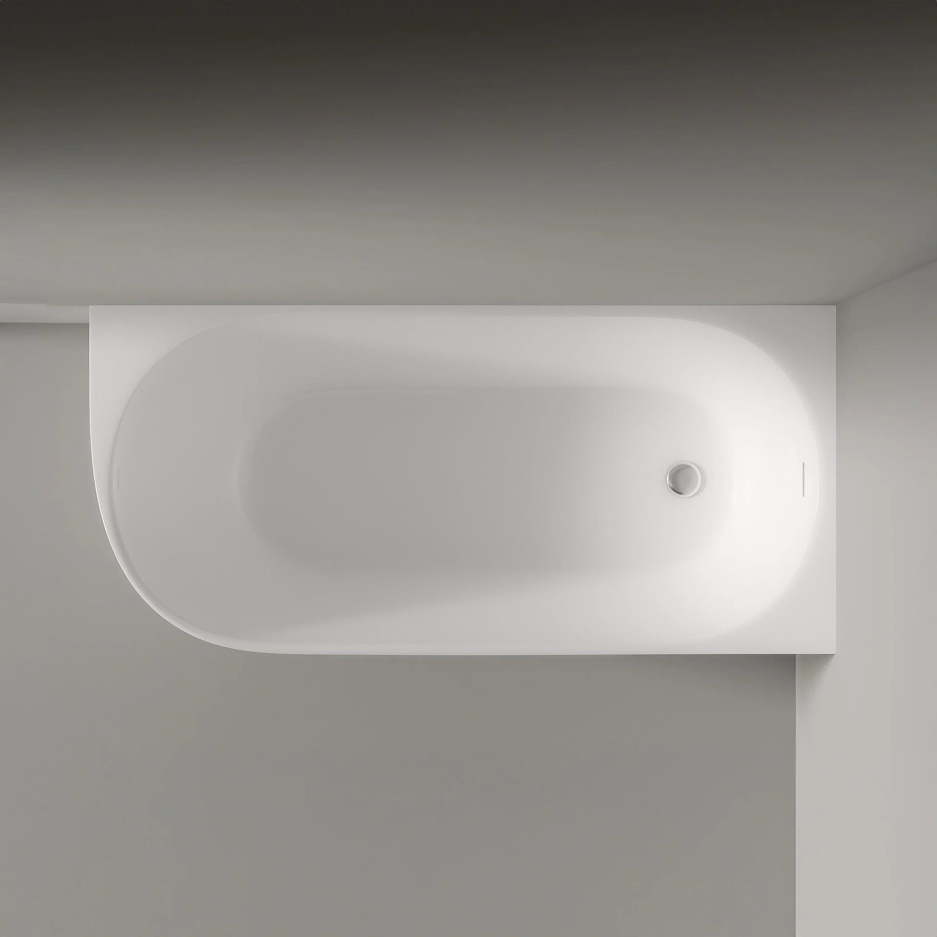 Bernstein Eckwanne NORA CORNER RECHTS, Eckbadewanne, Sanitäracryl, asymmetrisch