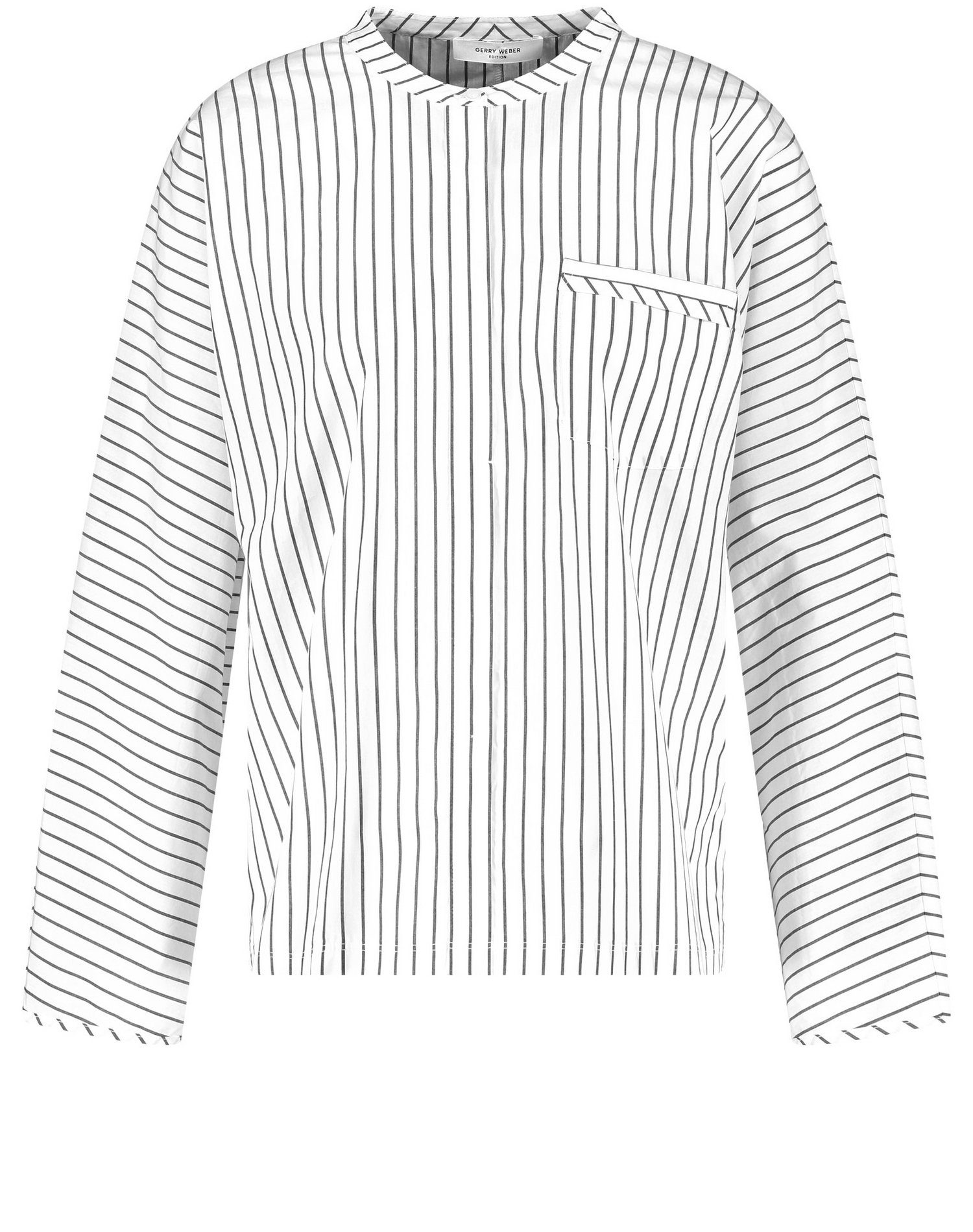 Damen Shirts GERRY WEBER Langarmshirt Blusenshirt mit schmalem Streifen (1-tlg)