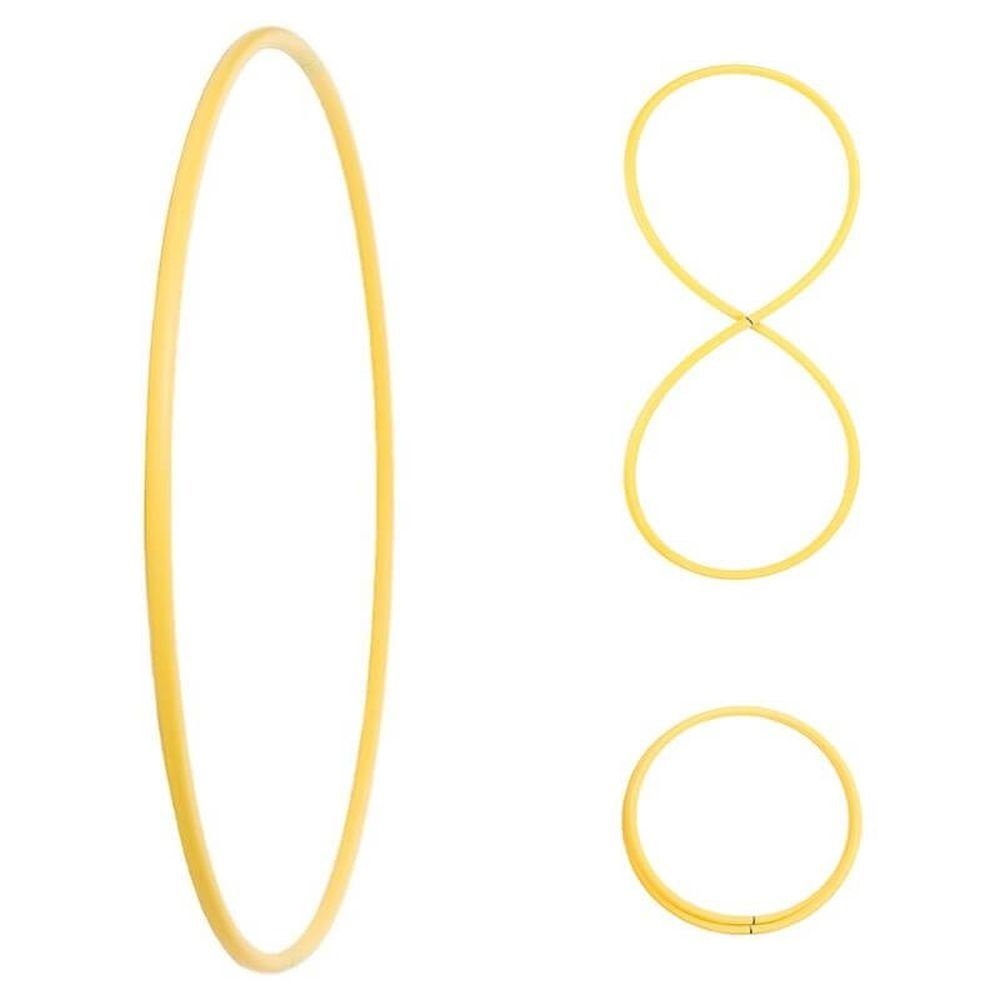 Hoopomania Hula-Hoop-Reifen Faltbarer Hula Hoop, HDPE-20mm, Gelb, Ø100 cm