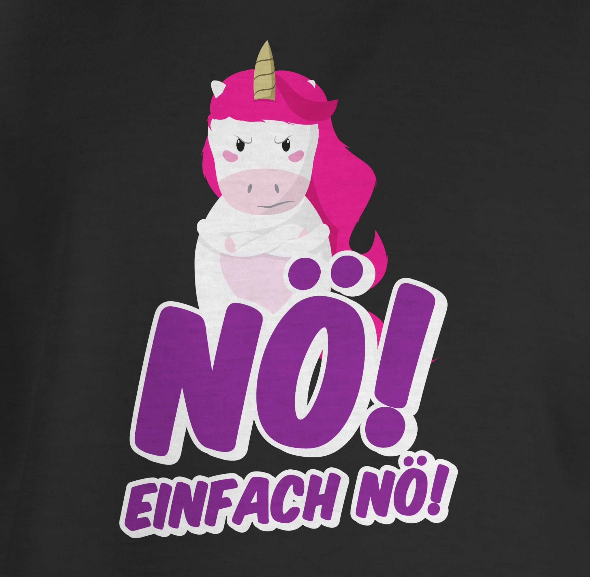 Nö 2 Kinder Sprüche Shirtracer Schwarz einfach Einhorn Statement nö T-Shirt