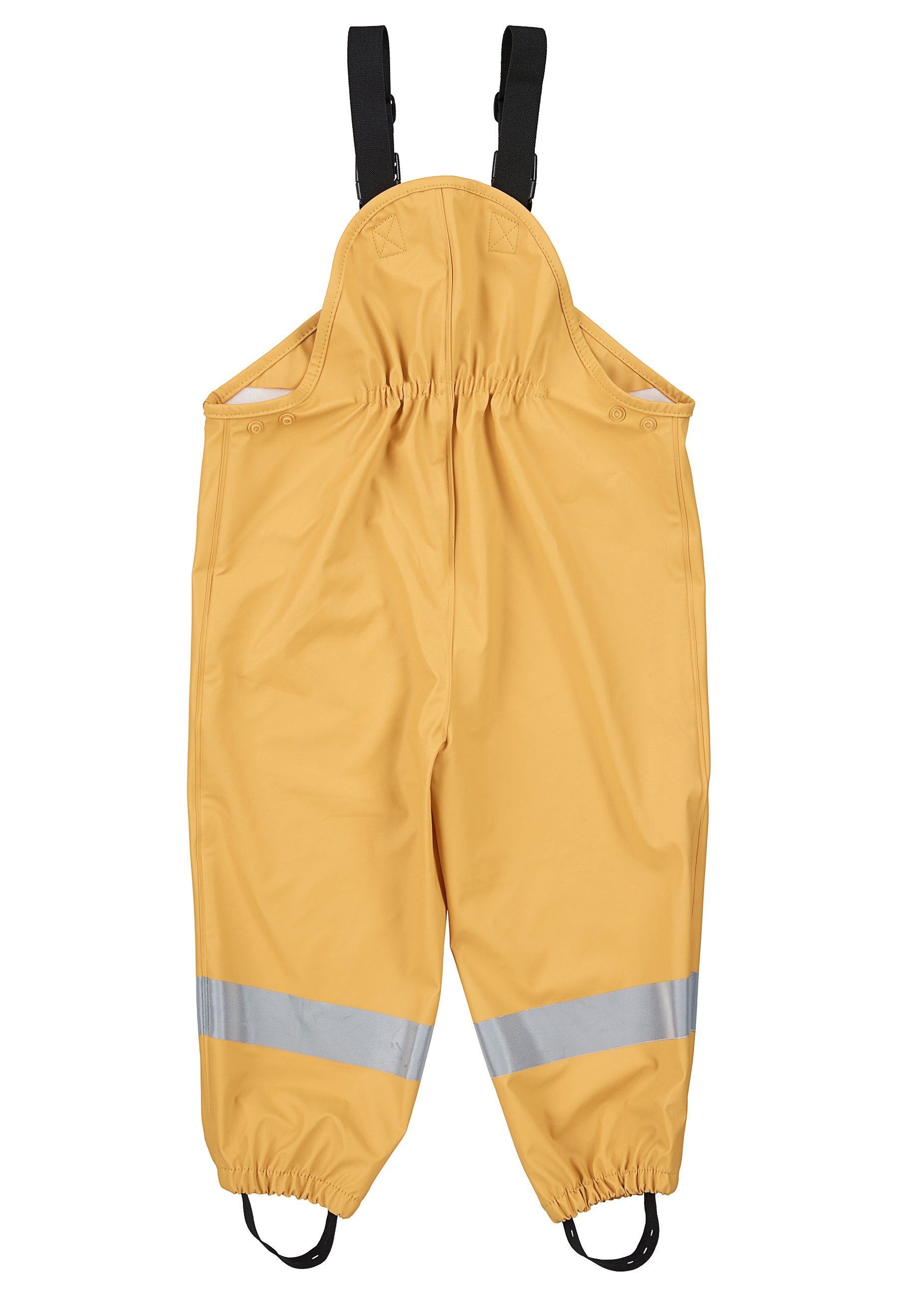 ungefüttert süßen Kinder Reflektoren, (1-tlg., Regenhose Regenträgerhose Regenträgerhose Matschhosenträger Druckknöpfen, verstellbar mit mit mit Sterntaler® Motiven) Regenhose yellow Hosenträger