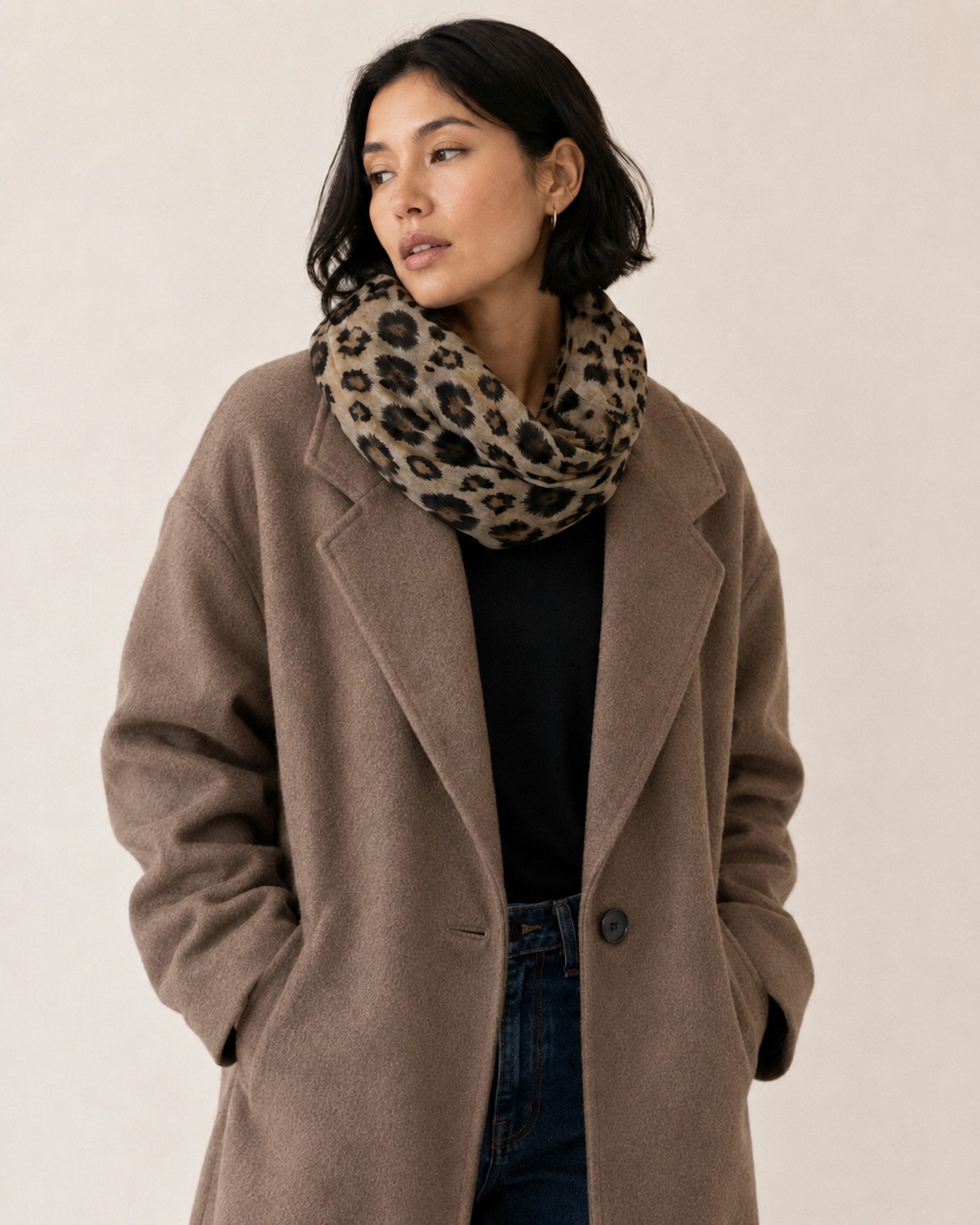 Ella Jonte Loop, weicher Loop-Schal im angesagten Leopard-Animalprint - Viskose