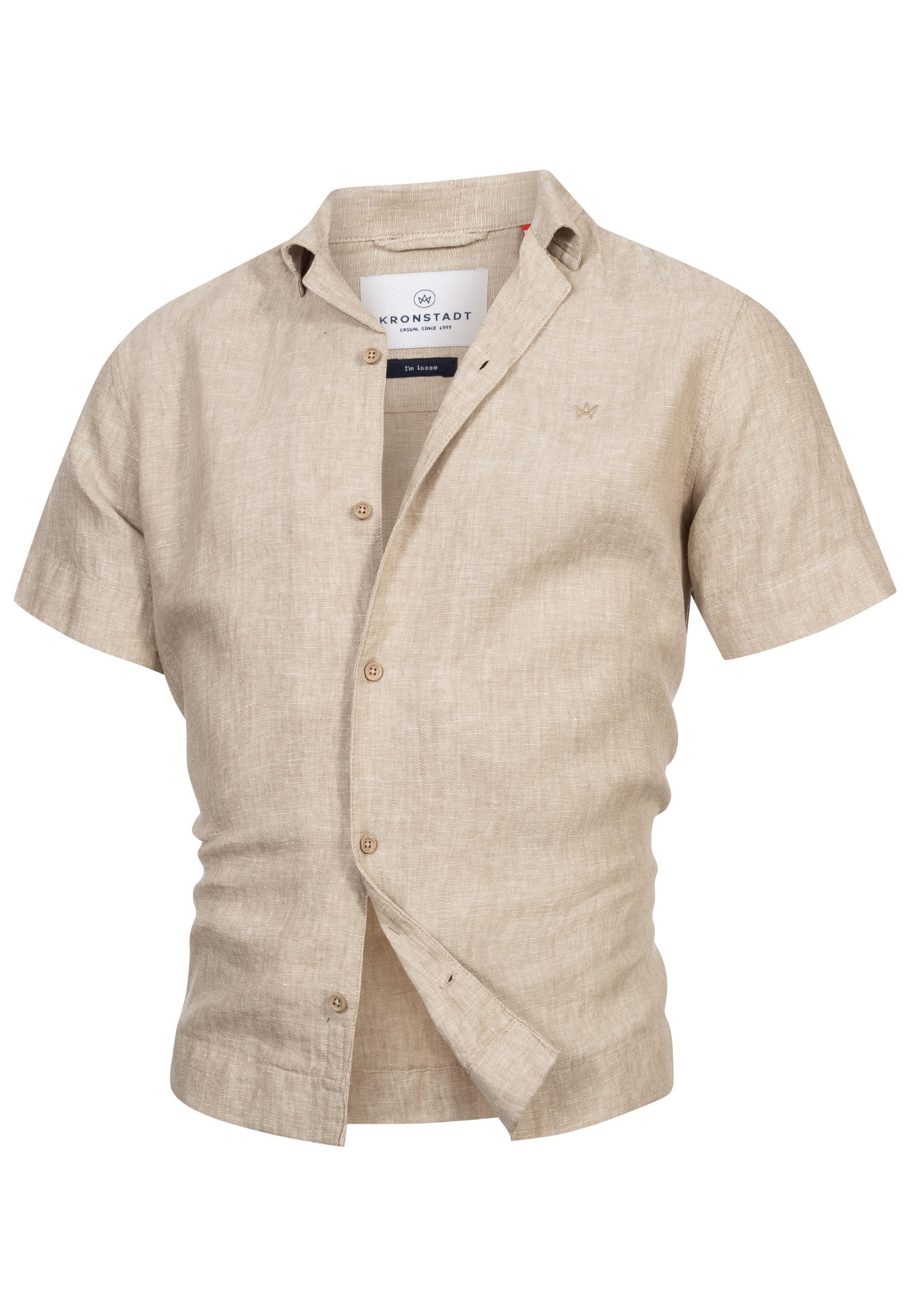 Kronstadt Kurzarmhemd Herren KSAyers Herrenhemd Kurzarm luftig-leicht aus r günstig online kaufen
