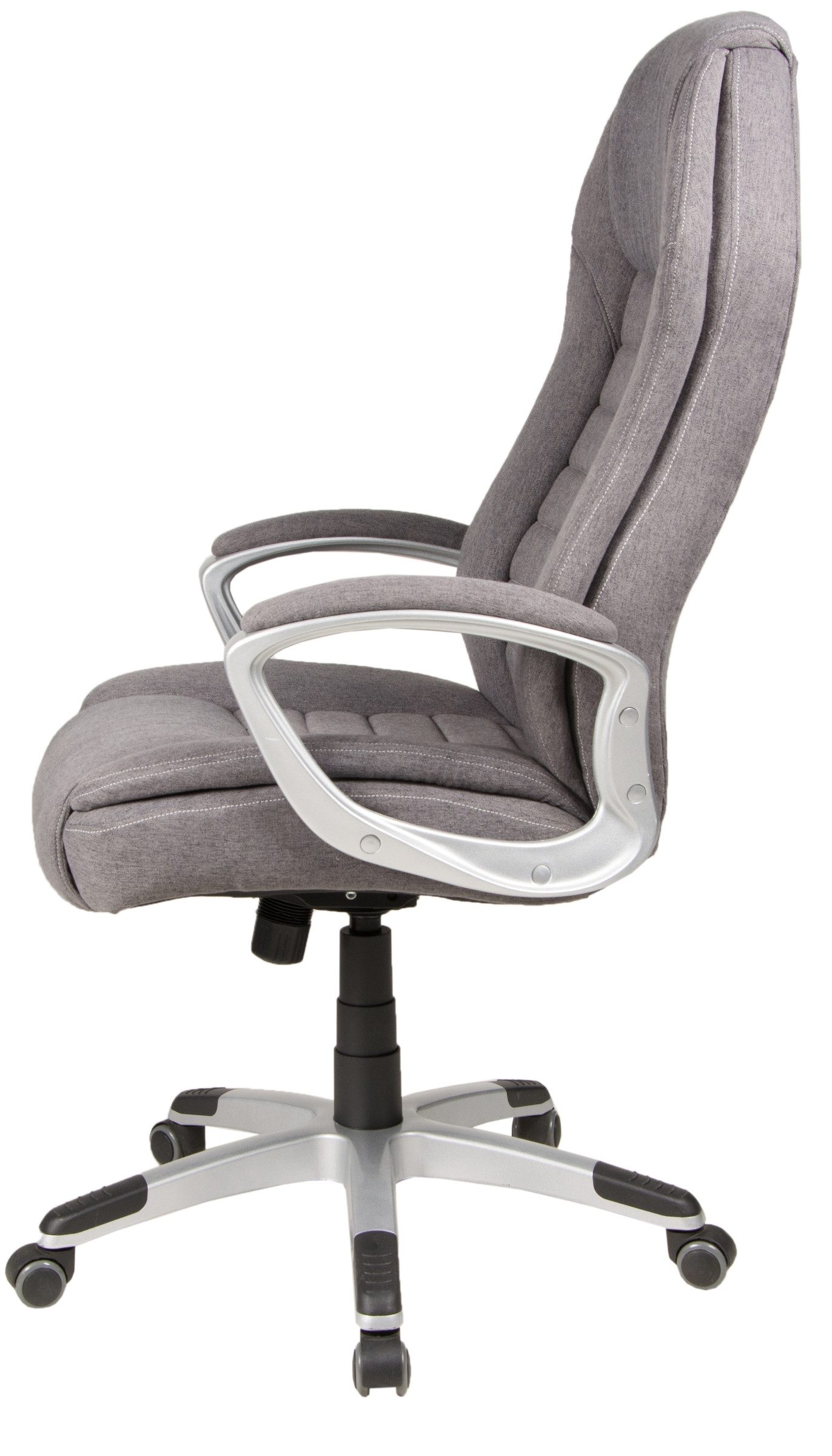 Duo Collection Chefsessel Dirk, Federkern, dunkelgrau, Webstoff - 66x116x66cm (BxHxT)