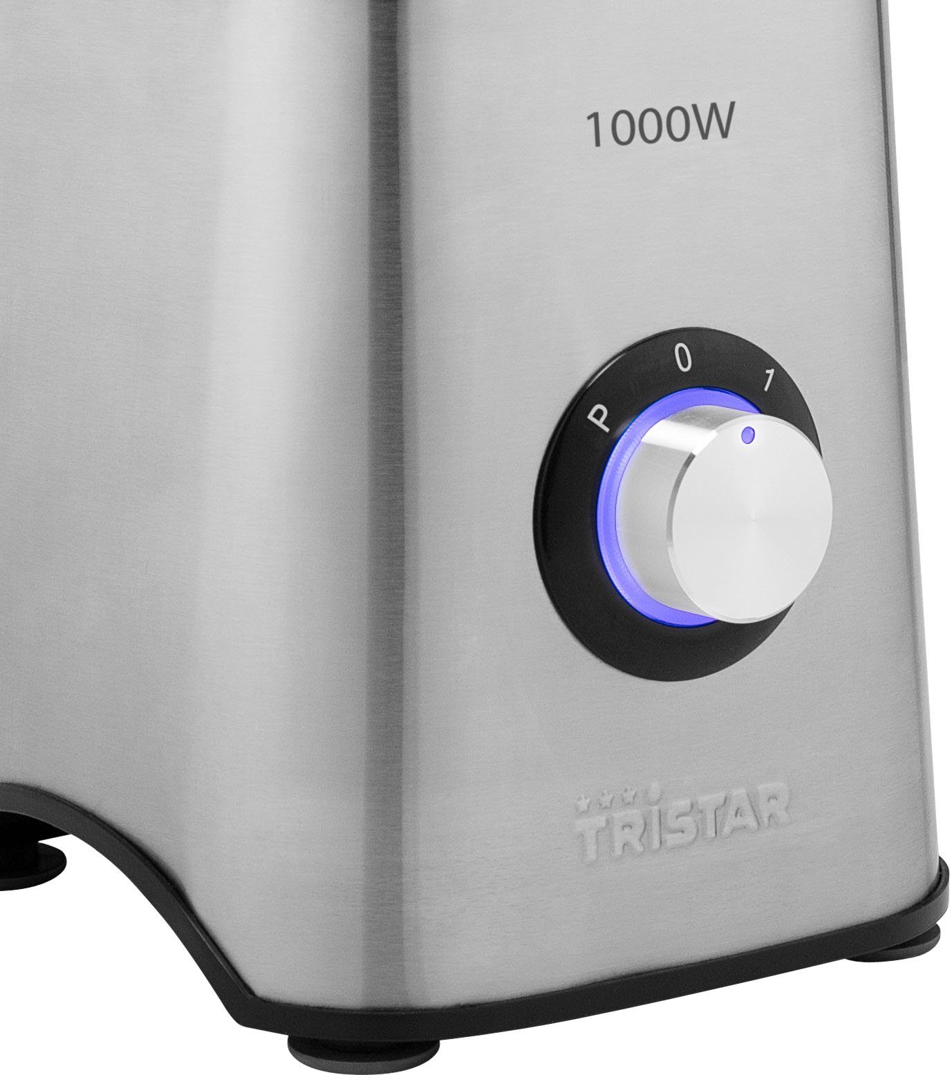 Tristar Standmixer Watt 1,5-Liter-Glaskrug - 1000 W, - Edelstahlgehäuse BL-4471, 1000 Mixer
