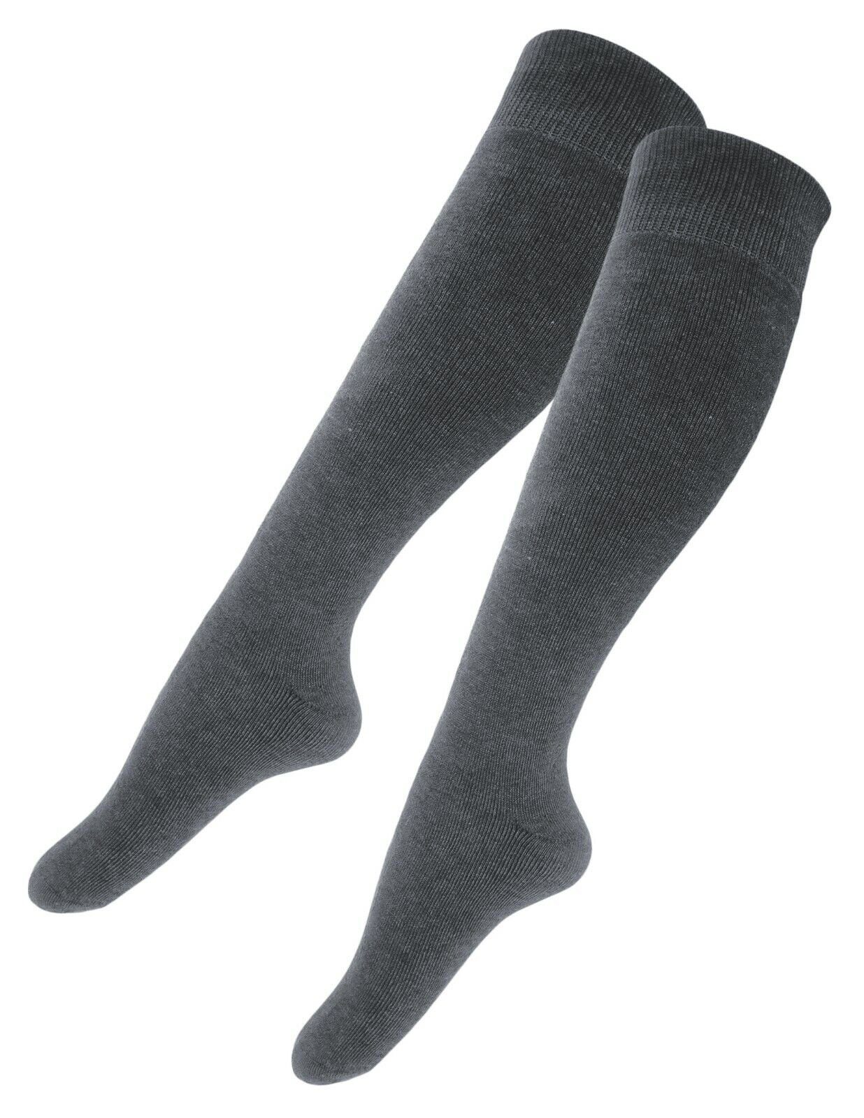 Sockenhimmel Kniestrümpfe Damen Thermostrümpfe mit Innenfrottee Kniestrümpfe für den Wintersport (6 Paar) breiter Komfortbund