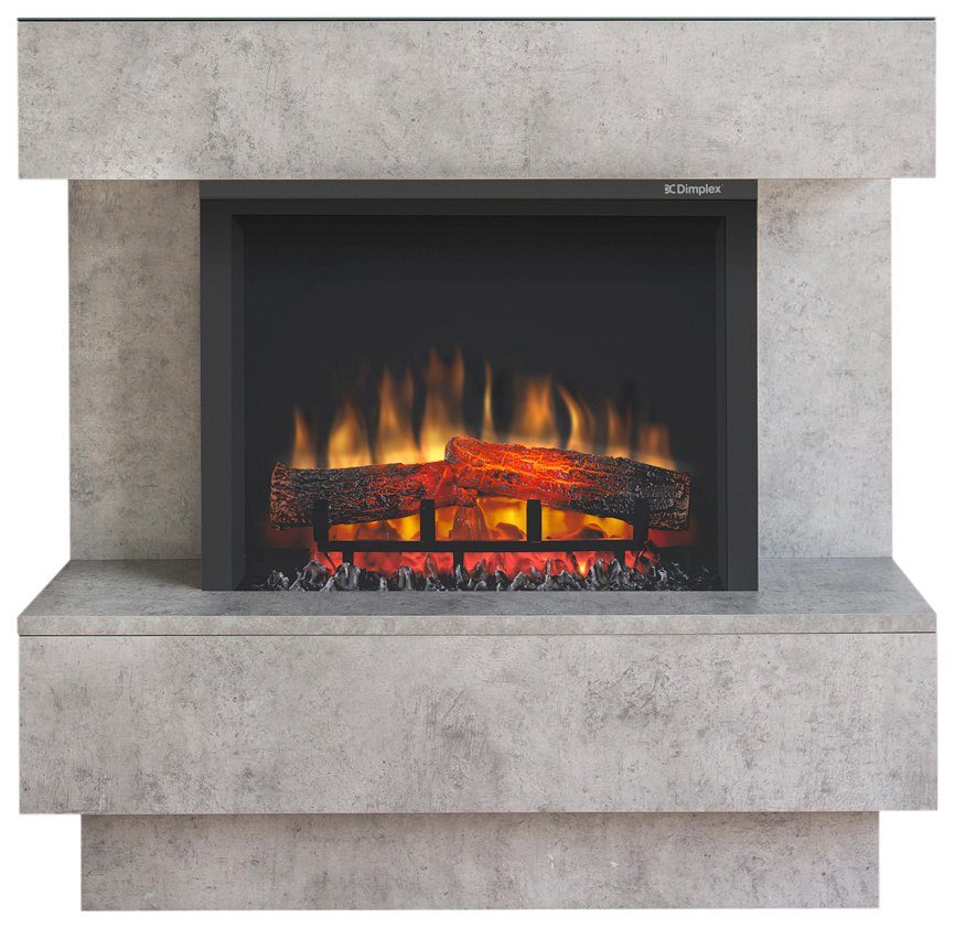 Dimplex Elektrokamin Avalone Concrete, in Betonoptik, mit Fernbedienung, Heizung, Optiflame® Flammeneffekt