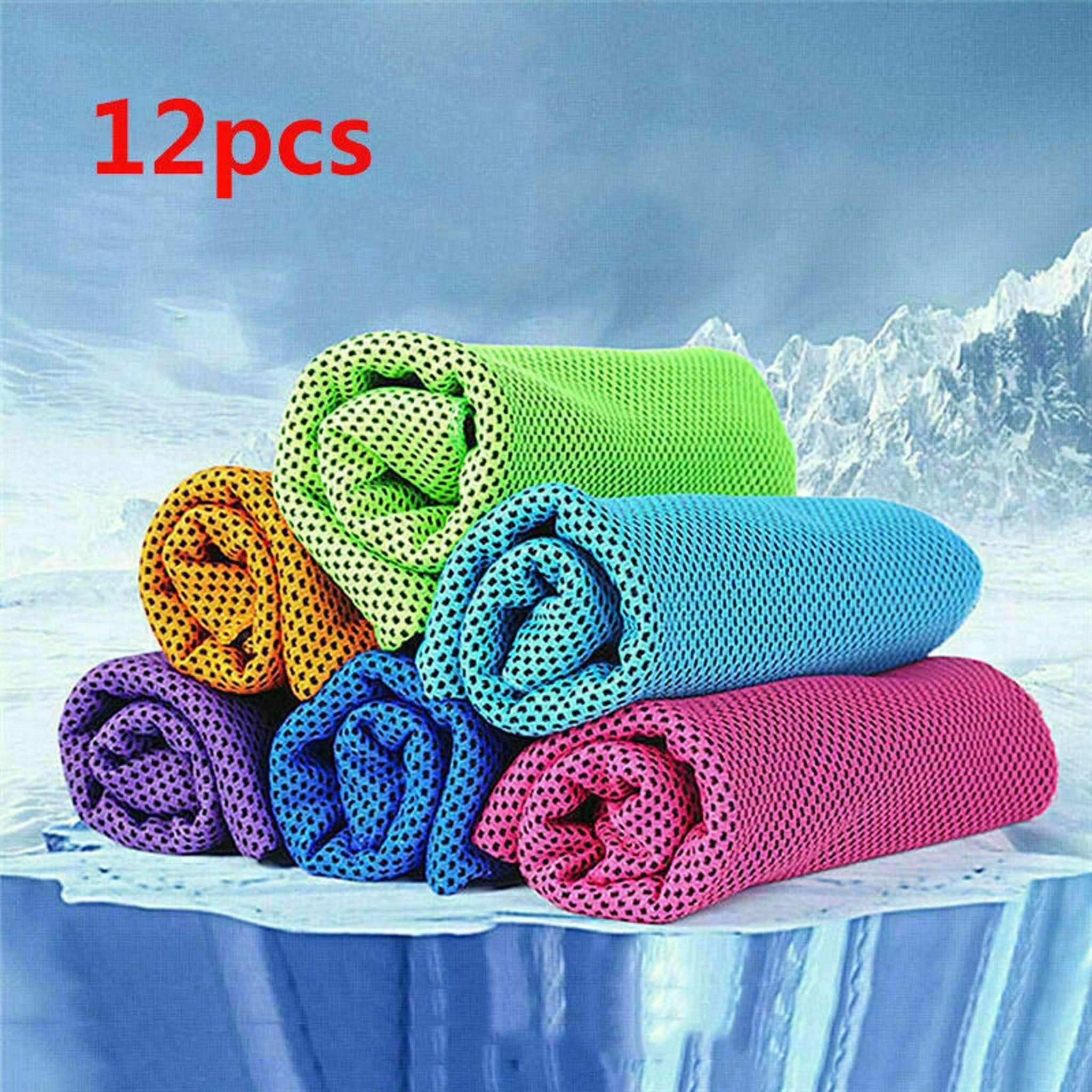 FELIXLEO Sporthandtuch Kühlendes Handtuch 12er Set Kühltücher Sport Cooling Towel für Yoga, (24-St)