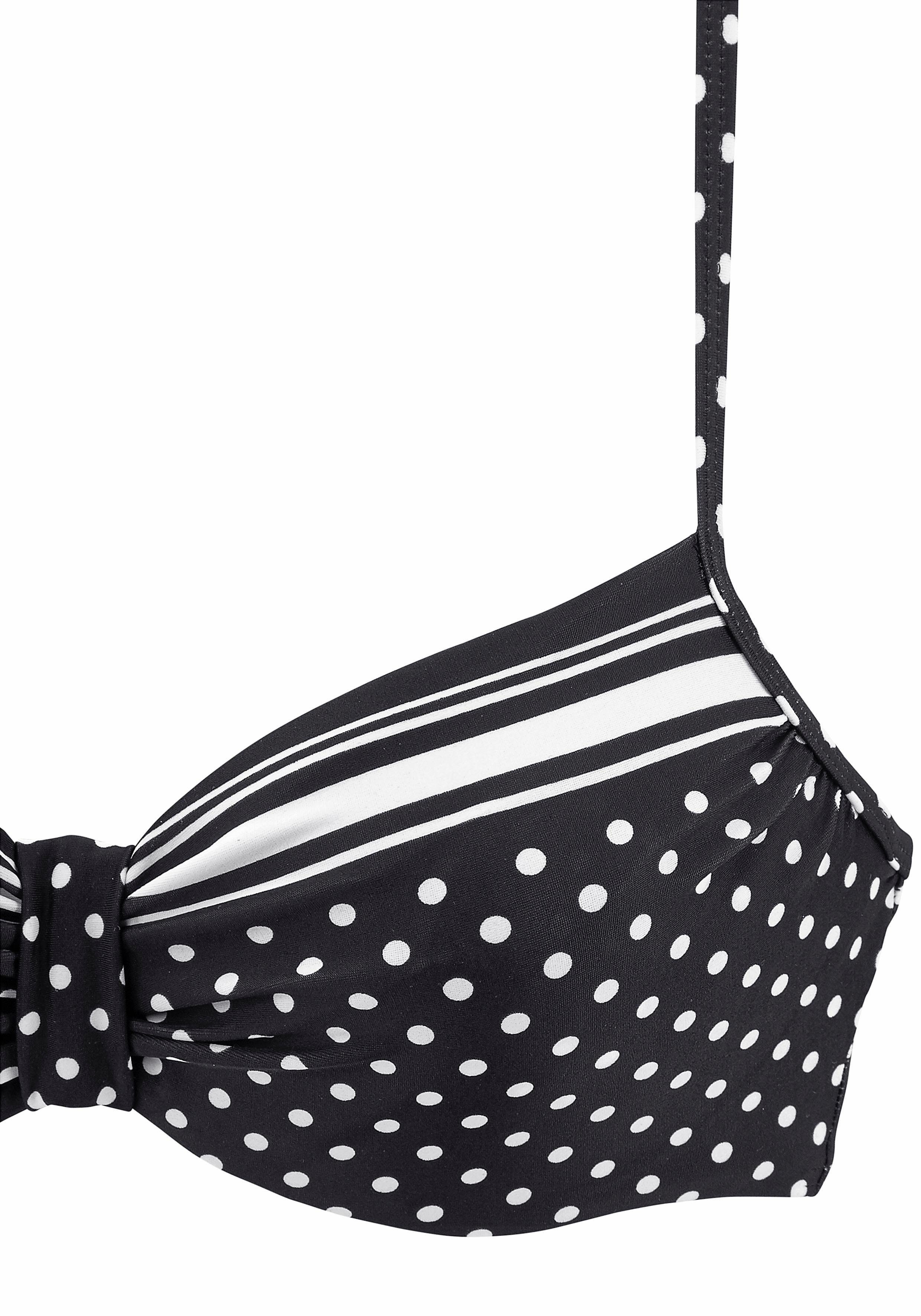Wäsche/Bademode Bikinis LASCANA Bügel-Bikini-Top Merilyn, im Streifen und Punkte Mix