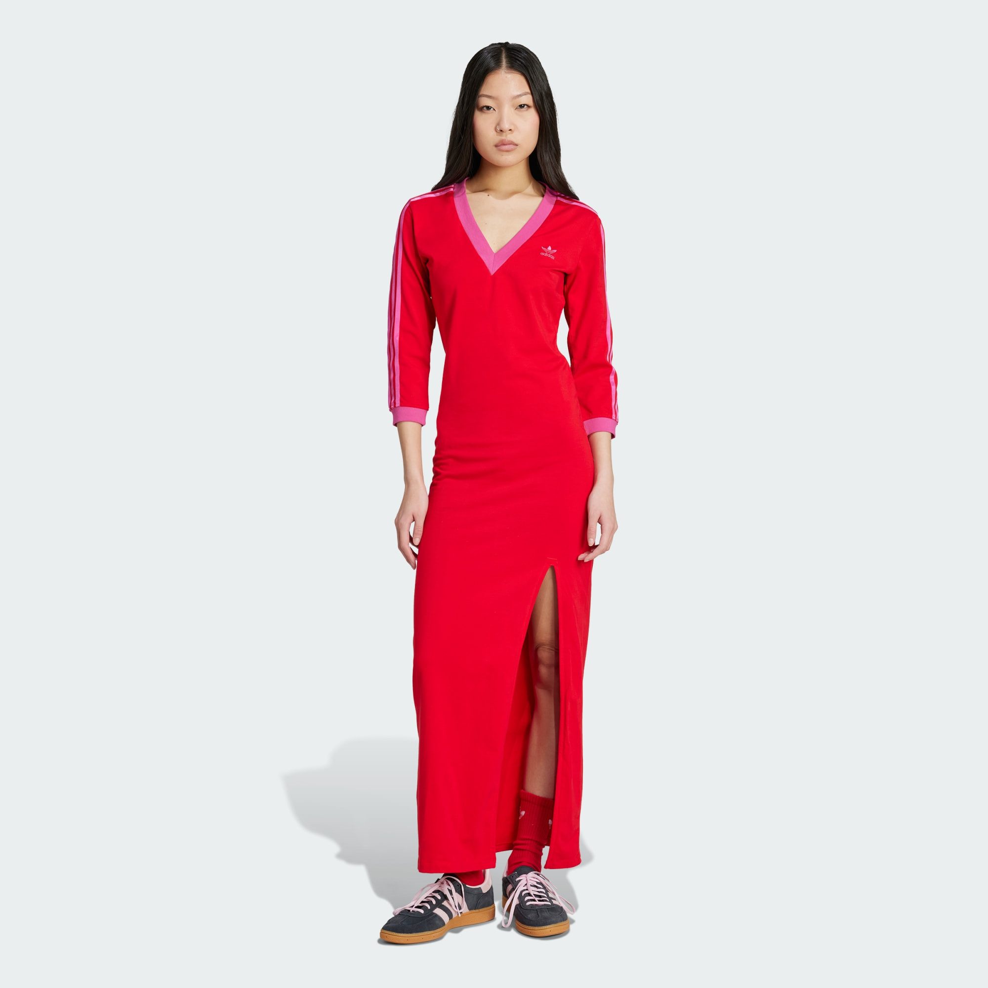 adidas Originals Maxikleid ADICOLOR CLASSICS 3-STREIFEN MAXIKLEID (1-tlg) günstig online kaufen