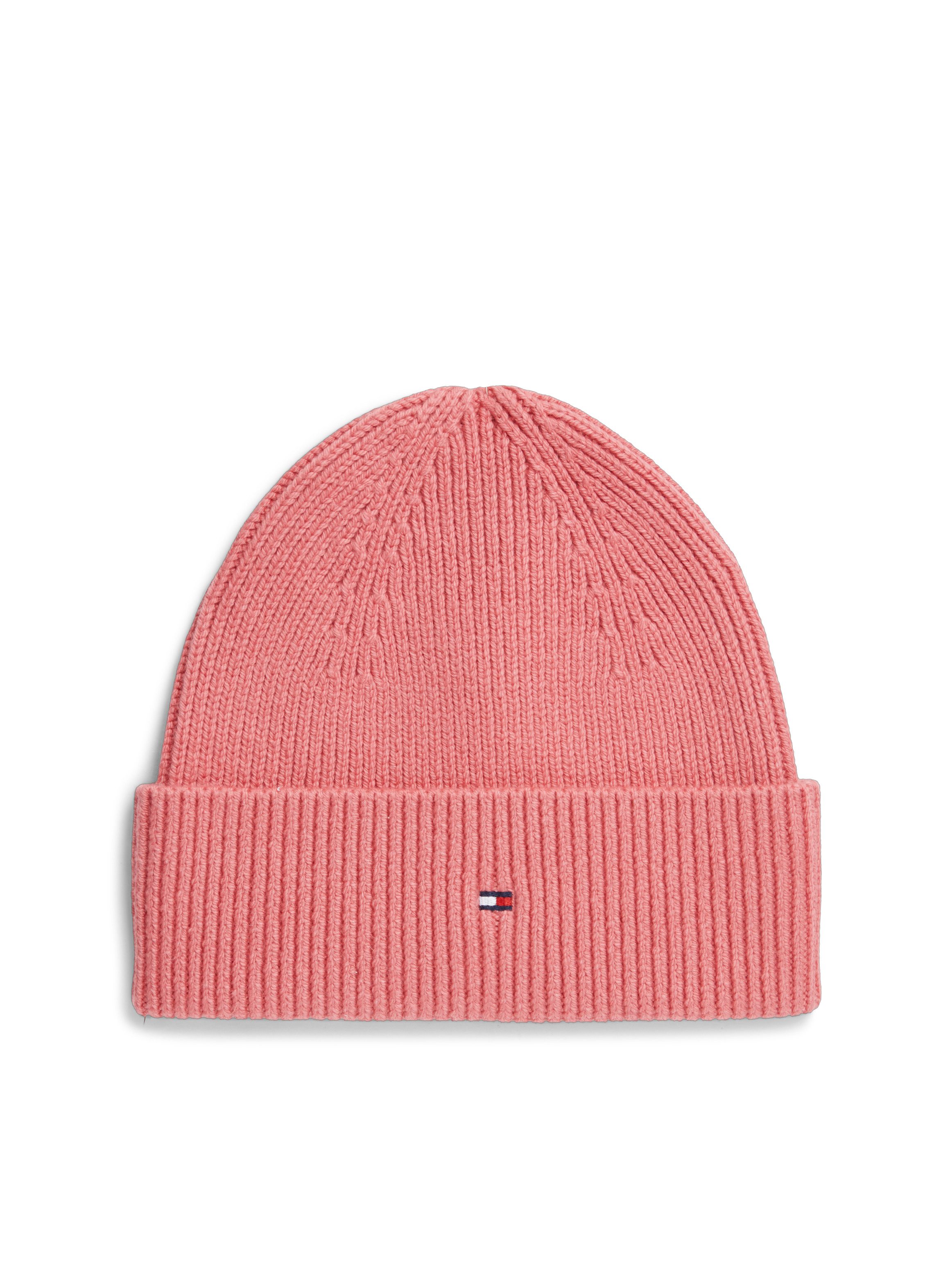 Tommy Hilfiger Beanie TH FLAG KNIT mit Wolle und Stickerei