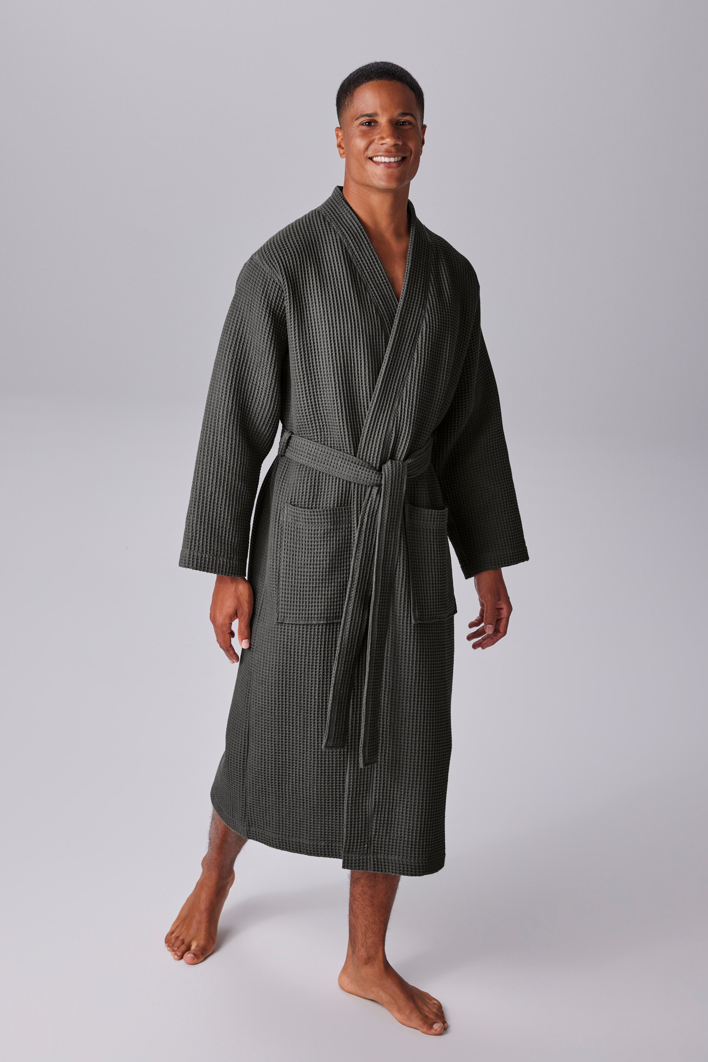 my home Unisex-Bademantel Inga, Waffelpiqué, ideal günstig online kaufen