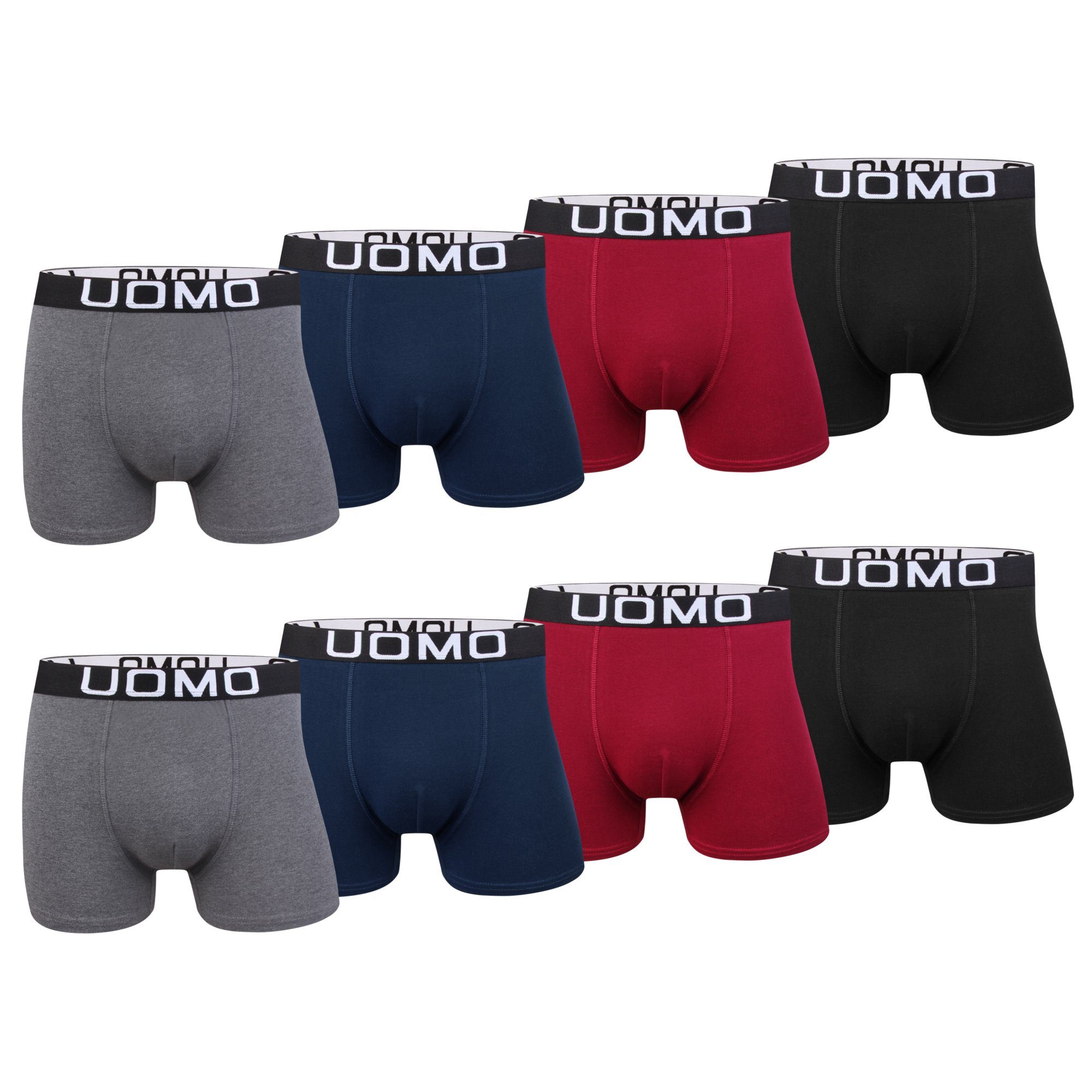 L&K Boxershorts 1117 (8er-Pack) Unterhosen Herren aus Baumwolle verschiedenen Farben