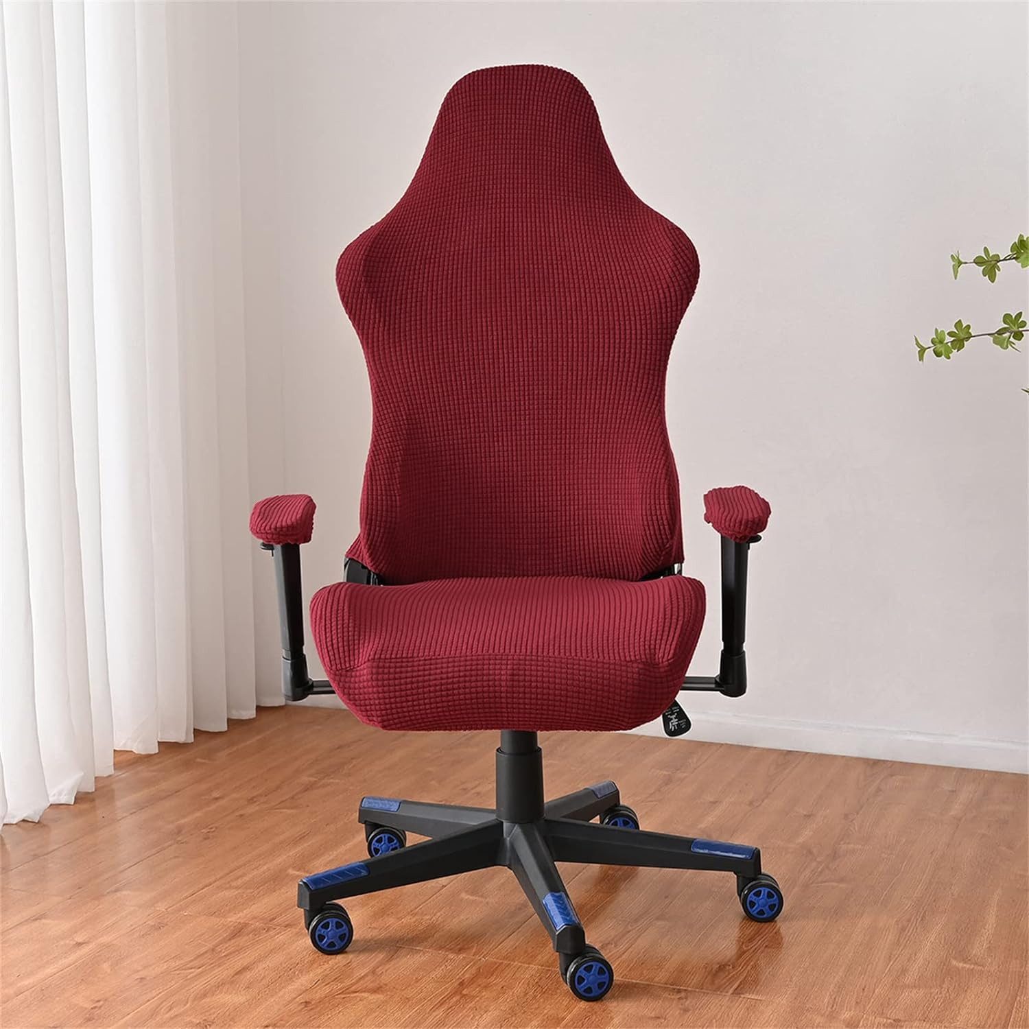 Agger Bürostuhlhusse 4Stk Gaming Stuhl Bezug Waschbar,Waschbar Gaming Stuhl Bezug, Gaming Stuhlhussen, Gaming Stuhlbezüge Anti-Rutsch