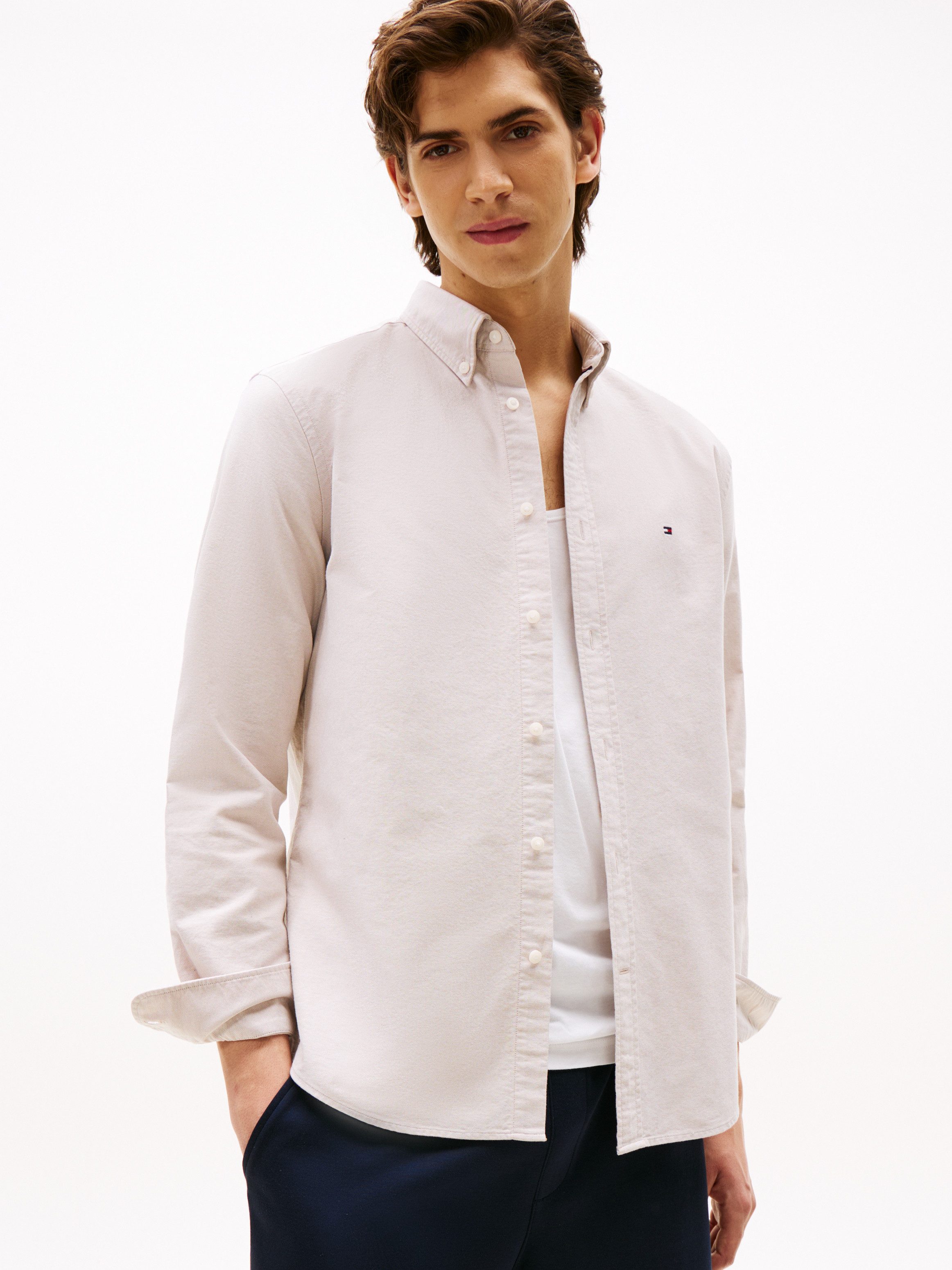 Tommy Hilfiger Langarmhemd SOLID HERITAGE OXFORD RF SHIRT günstig online kaufen