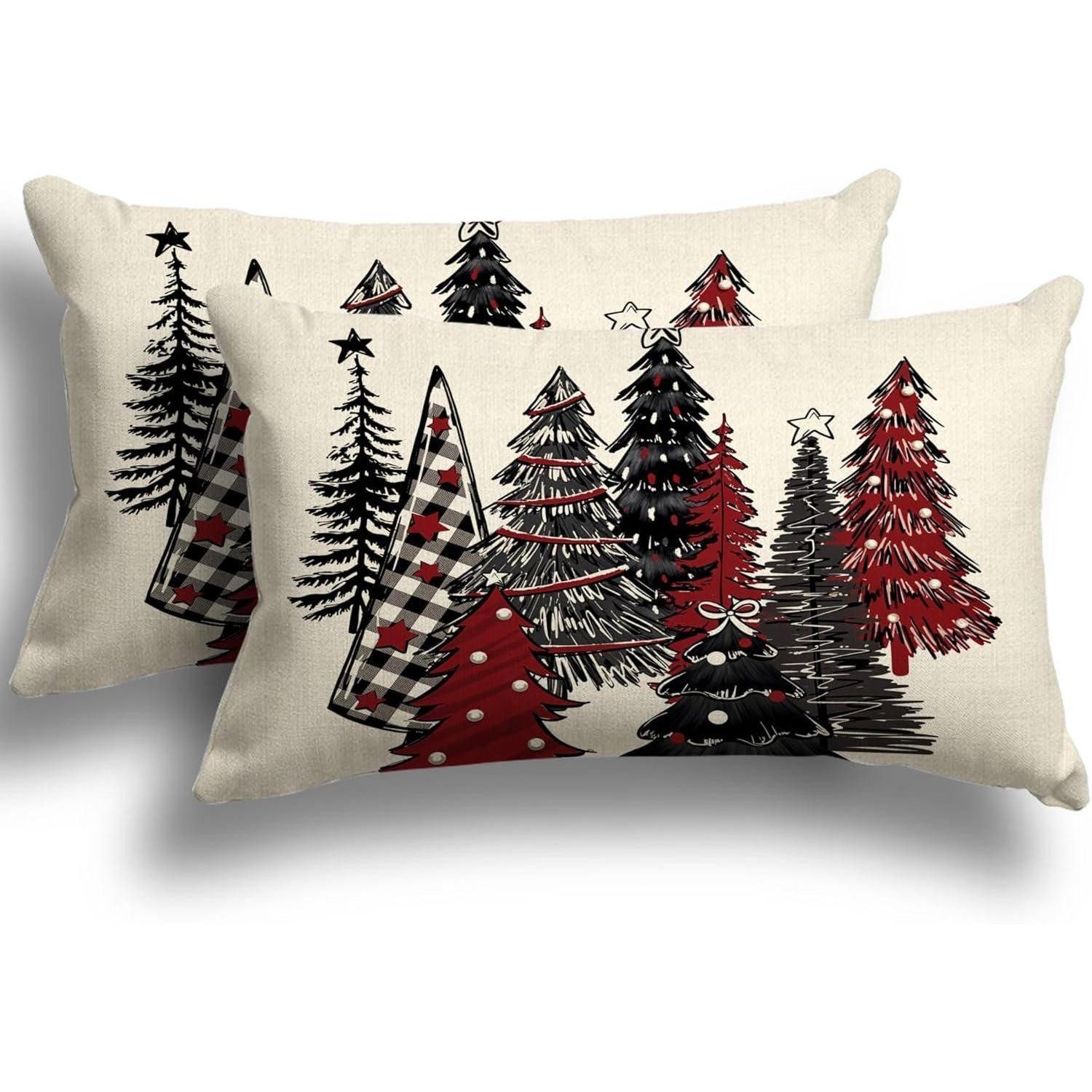 LuxusKollektion Hängedekoration Kissenbezug Weihnachten 30x50 Leinen 2er Se günstig online kaufen