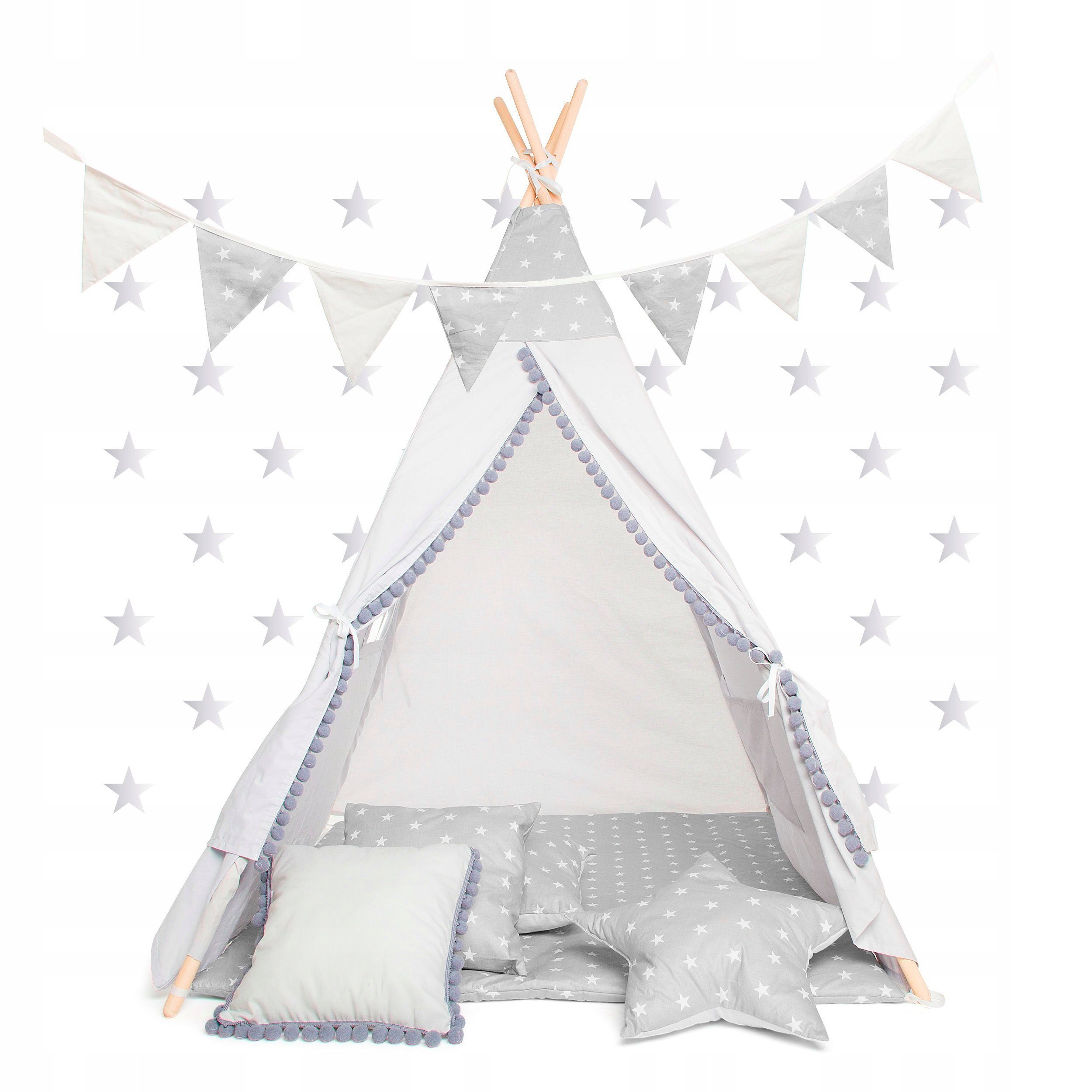 Spielzelt Tipi, Kinder Spielzelt, Teepee, Zelt mit Fenster, Spielset für Kinder