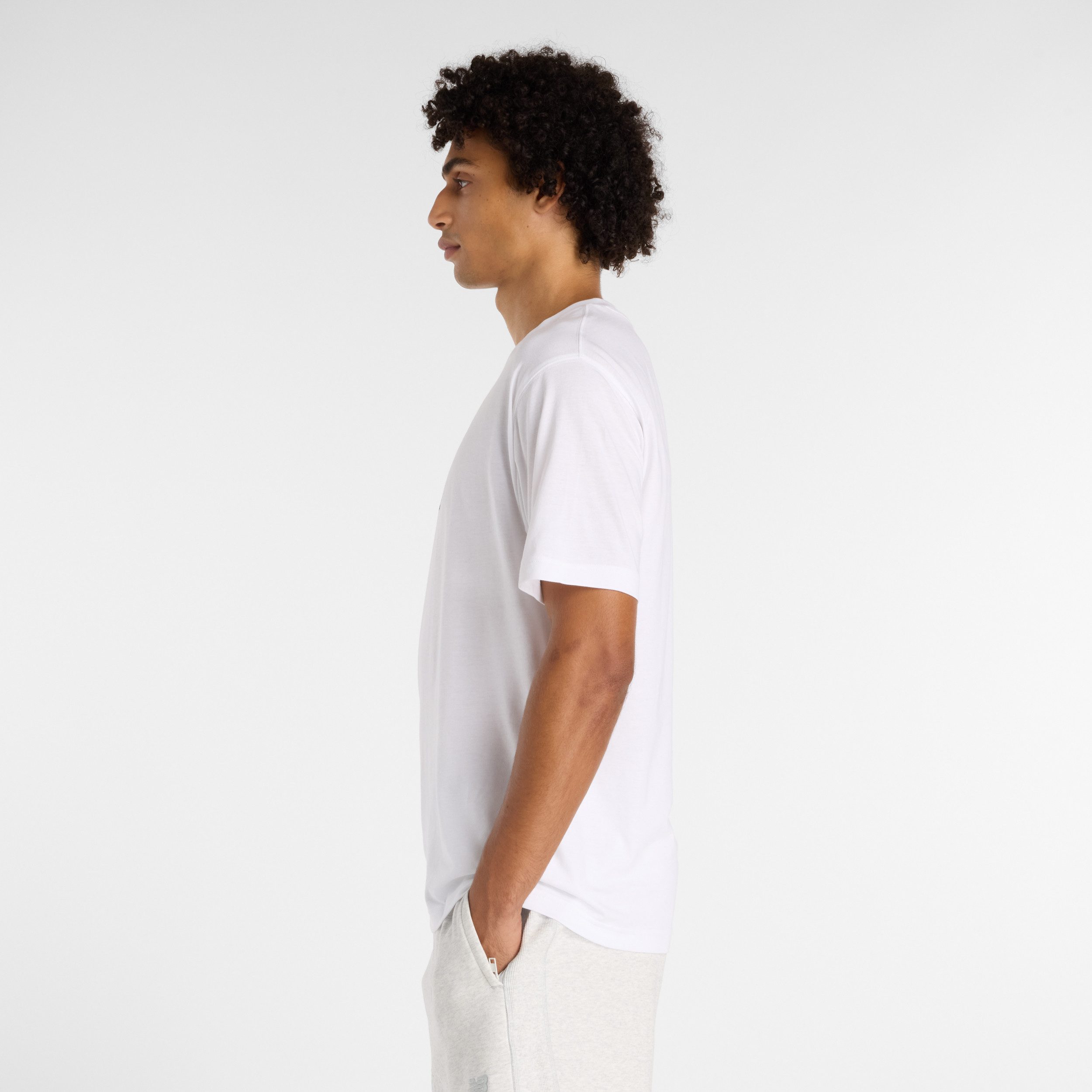 New Balance Funktionsshirt Kurzarm, mit Rundhalsausschnitt, aus Baumwolle und Polyester