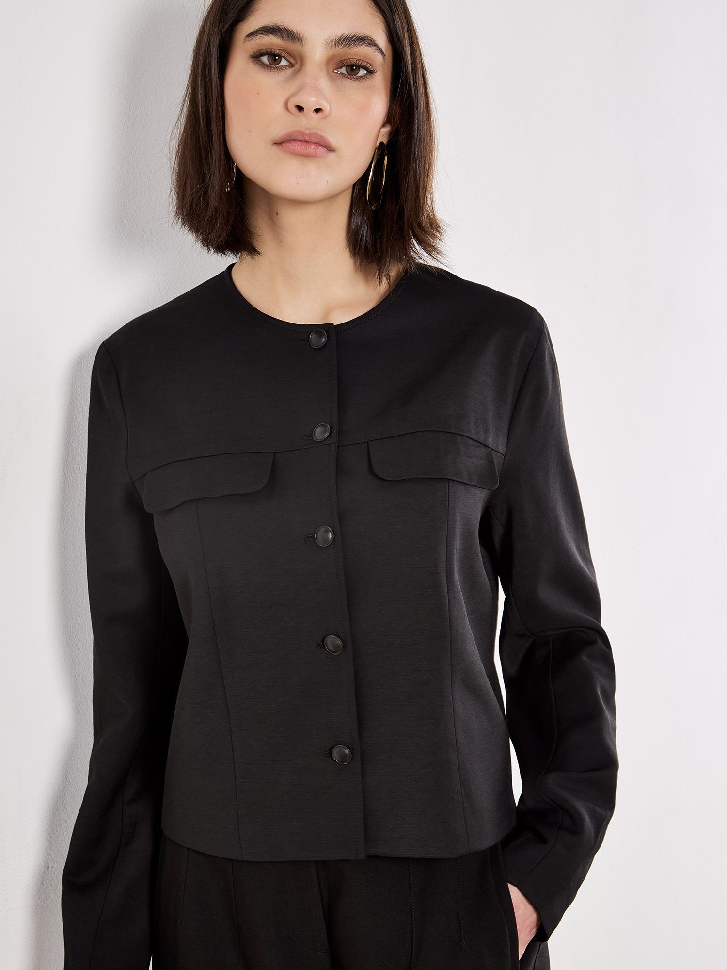 Apricot Kurzblazer Kurzjacke mit Knopfleiste günstig online kaufen