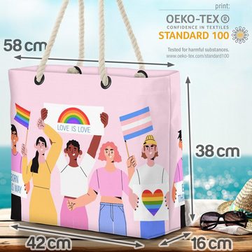 VOID Strandtasche (1-tlg), Pride LGBTQ Menschen Flaggen Cartoon people of colour Gay pride flag