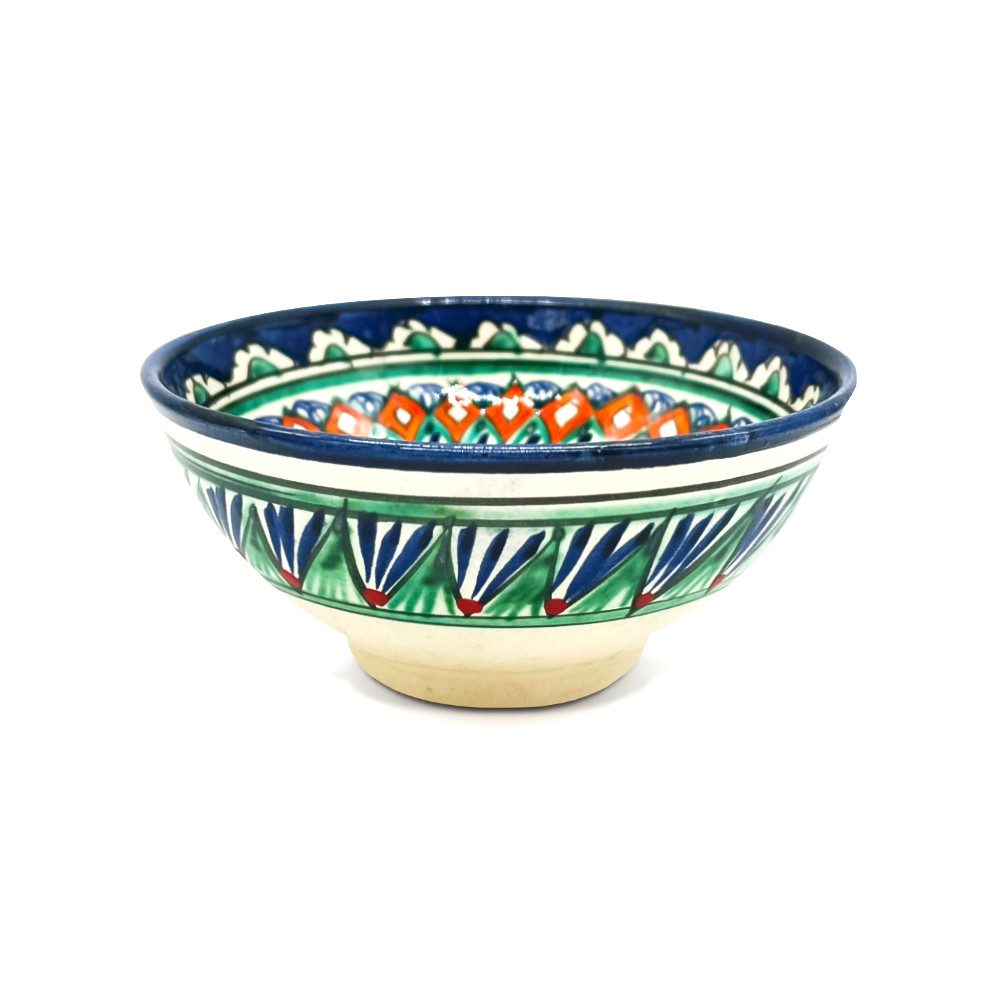 Servierschale Kosa P7 bunt Keramik 500 ml Ø 15 cm handbemalt Usbekistan Salatschale, Keramik, Handbemalt – Bild 4 von 5