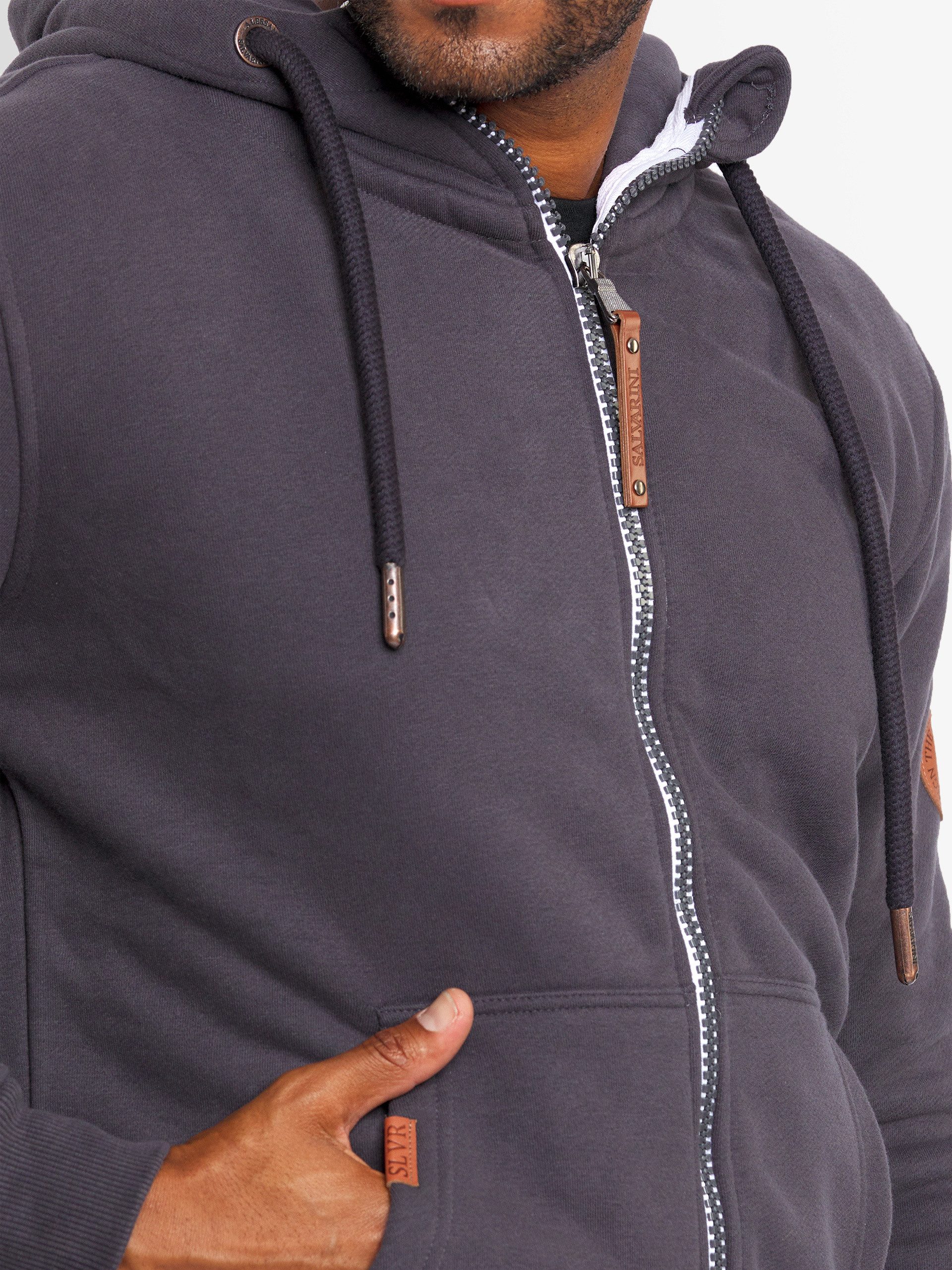 Alessandro Salvarini Sweatjacke ASGeenio mit hohem Kragen