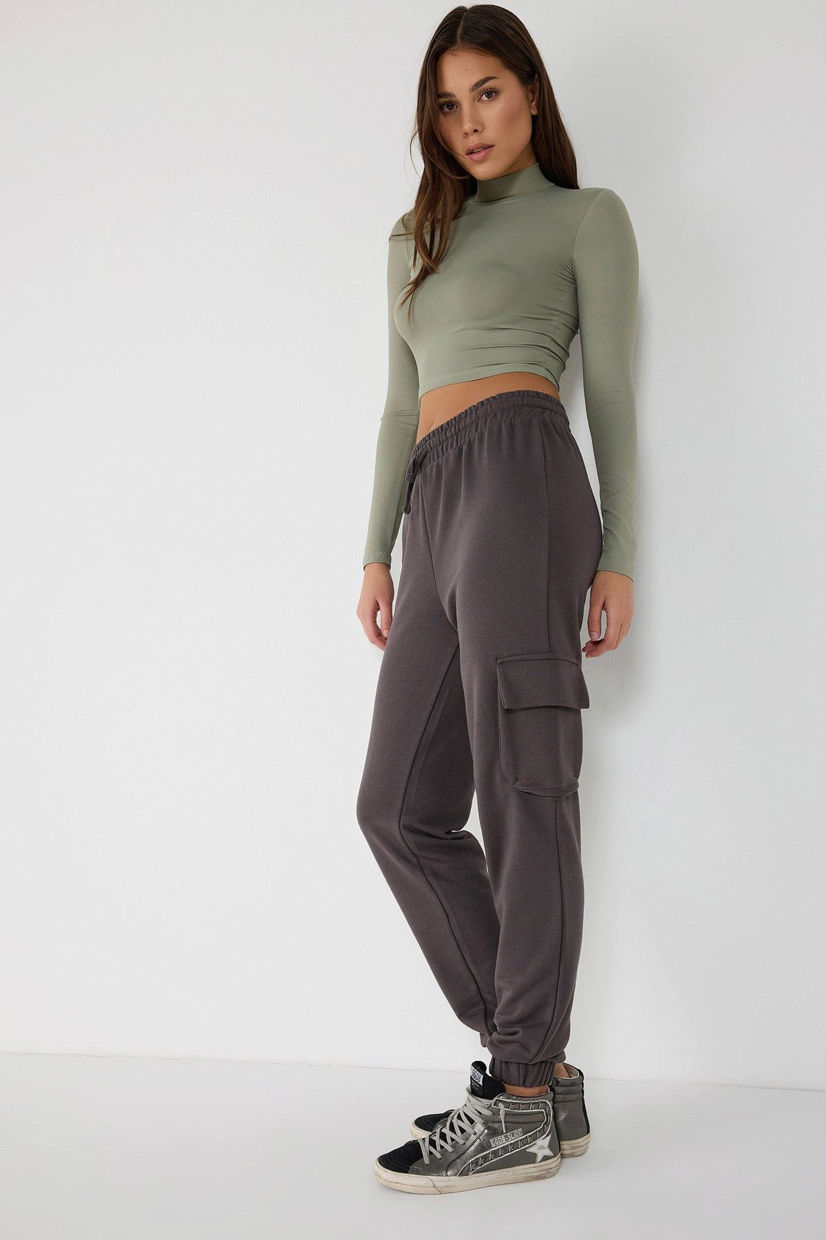 No Matter What Sweatponcho Basic Cargo Jogger Sweatpants