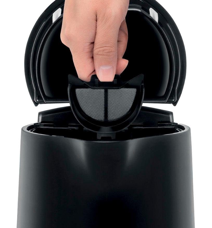 Tefal Wasserkocher KO2008 Principio Select, 1,7 l, 2400 W, Automatischer Ein-/Ausschalter, Antikalk-Filter, schwarz Matt