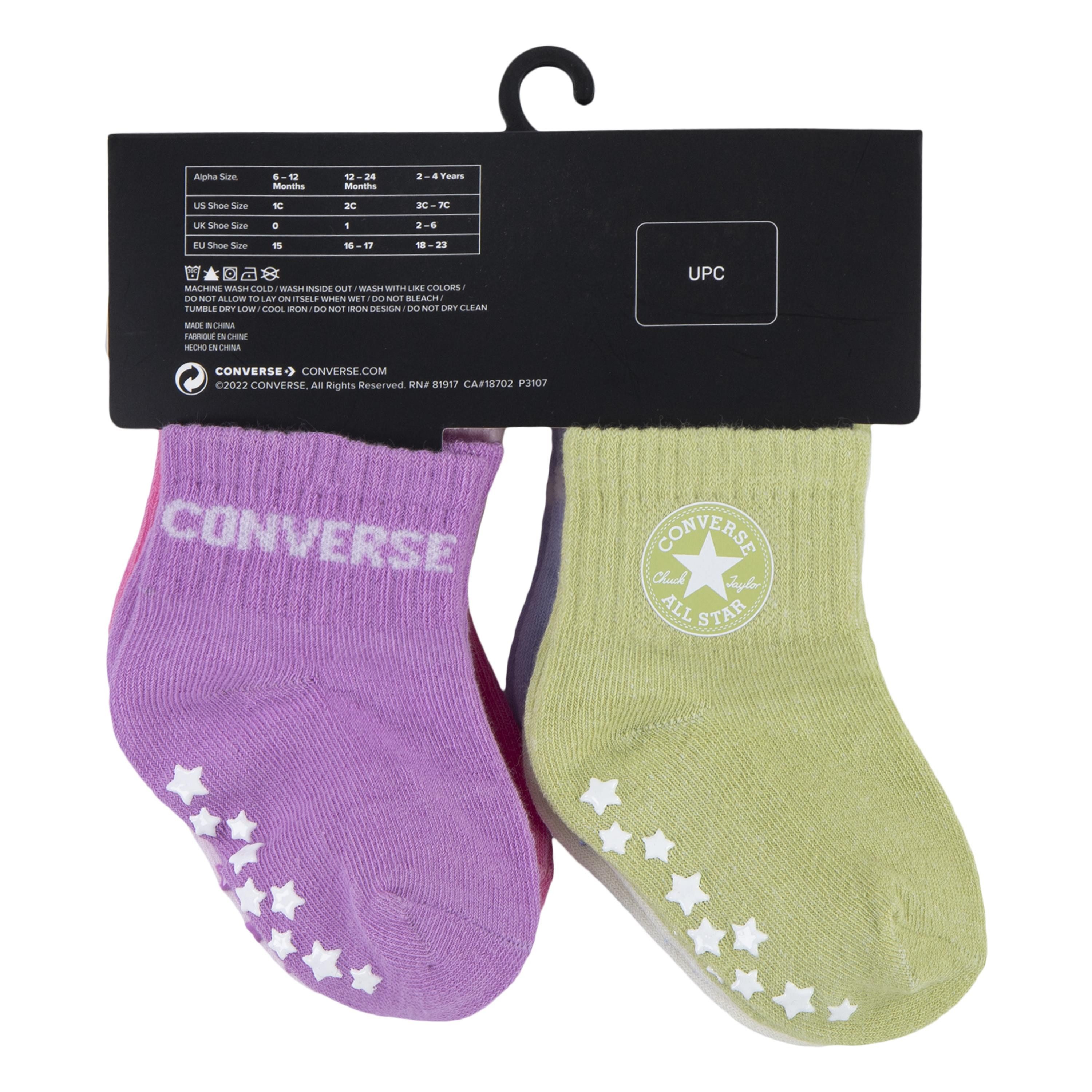 Converse Socken CHN CORE 6PK GRIP INF TOD SCKS (6-Paar) 6 Paar im Set, weiches, hautfreundliches Material, mit Elasthan-Anteil – Bild 4 von 4