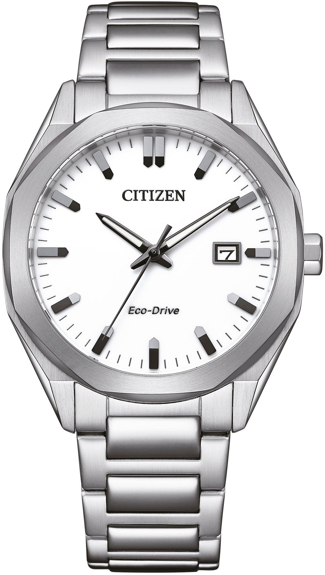Citizen Solaruhr BM7620-83A, Armbanduhr, Herrenuhr, Datum, Edelstahlarmband