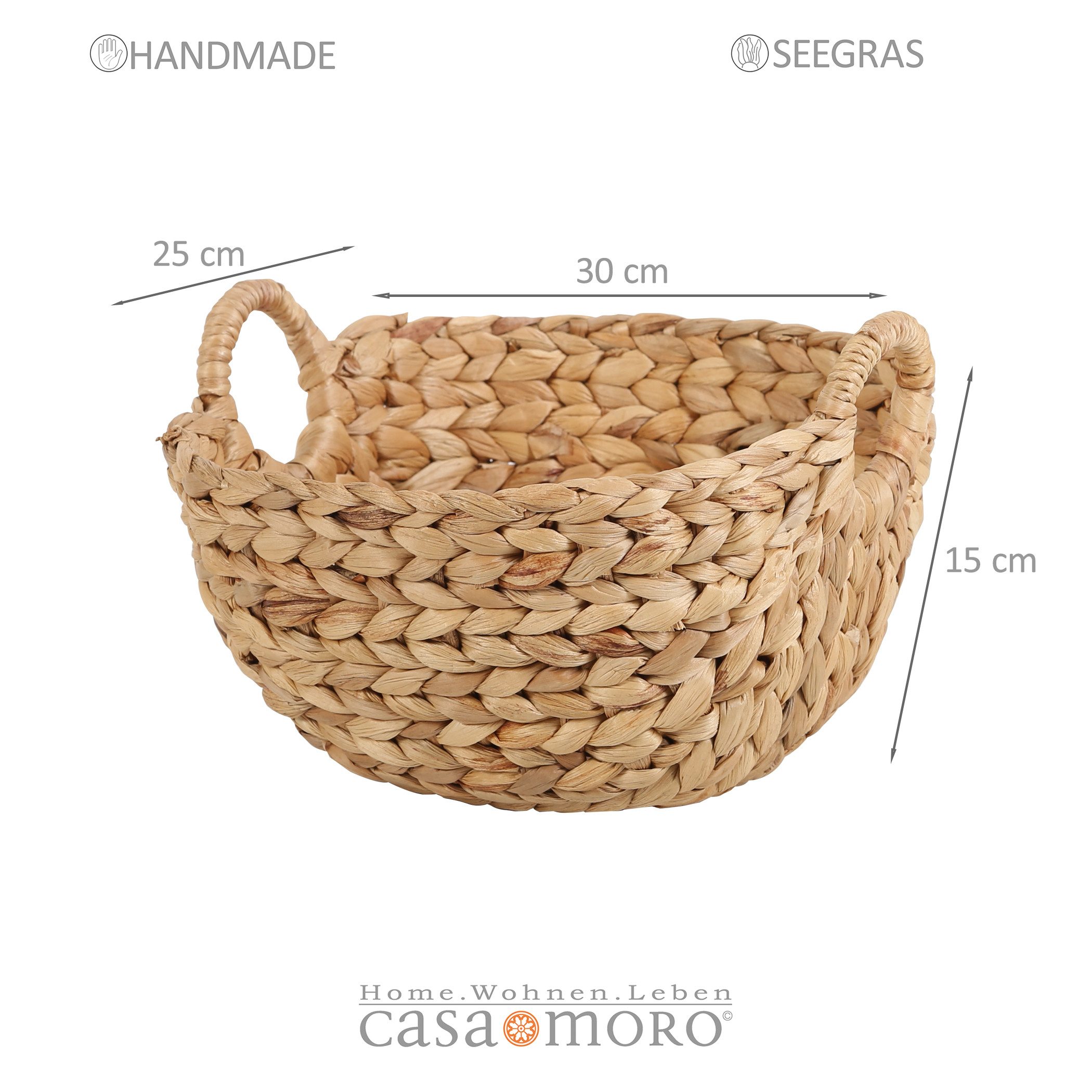 Casa Moro Aufbewahrungskorb Flechtkorb oval Korbschale günstig online kaufen