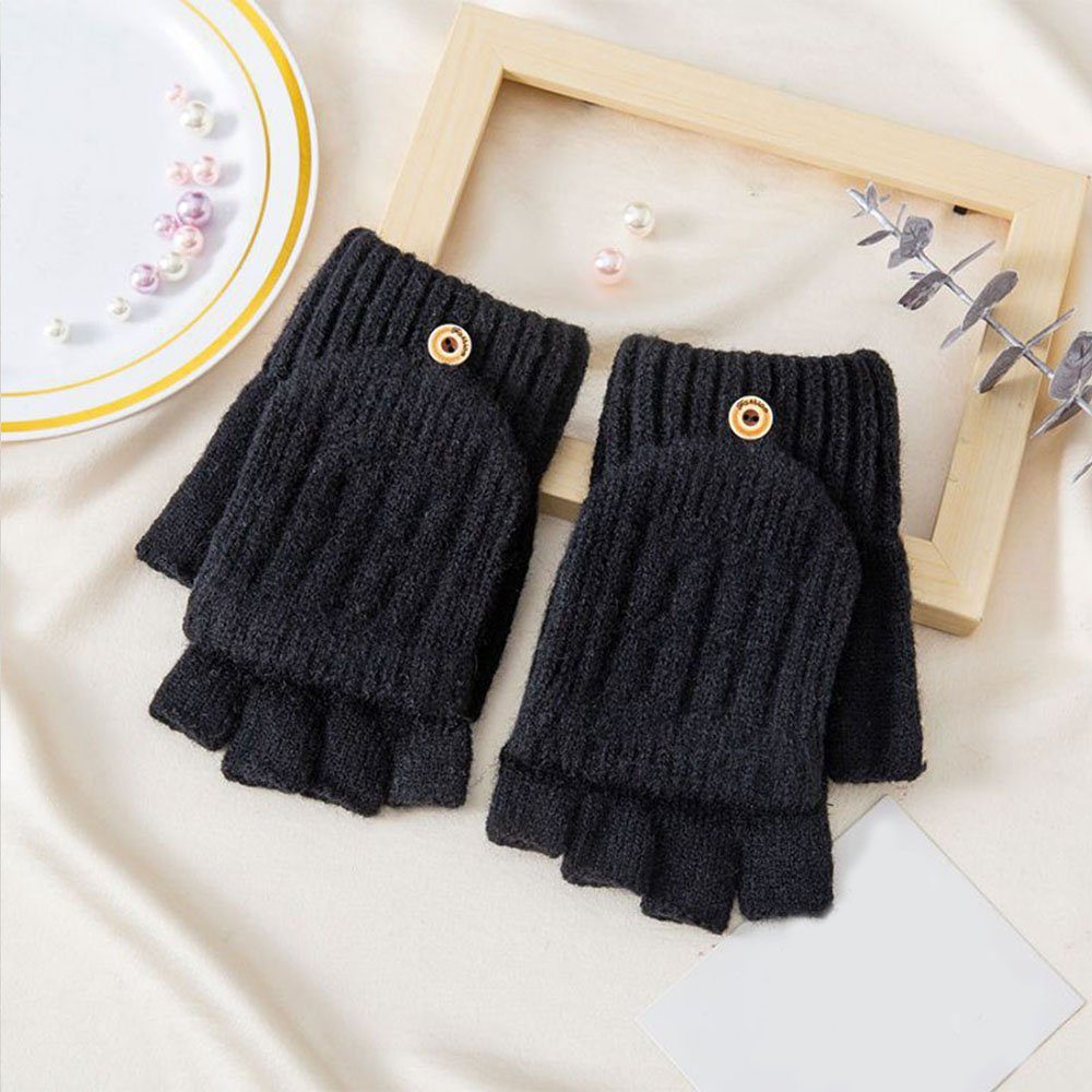 CTGtree Strickhandschuhe Fingerlose Handschuhe Damen Winter Warme Handschuhe | Strickhandschuhe