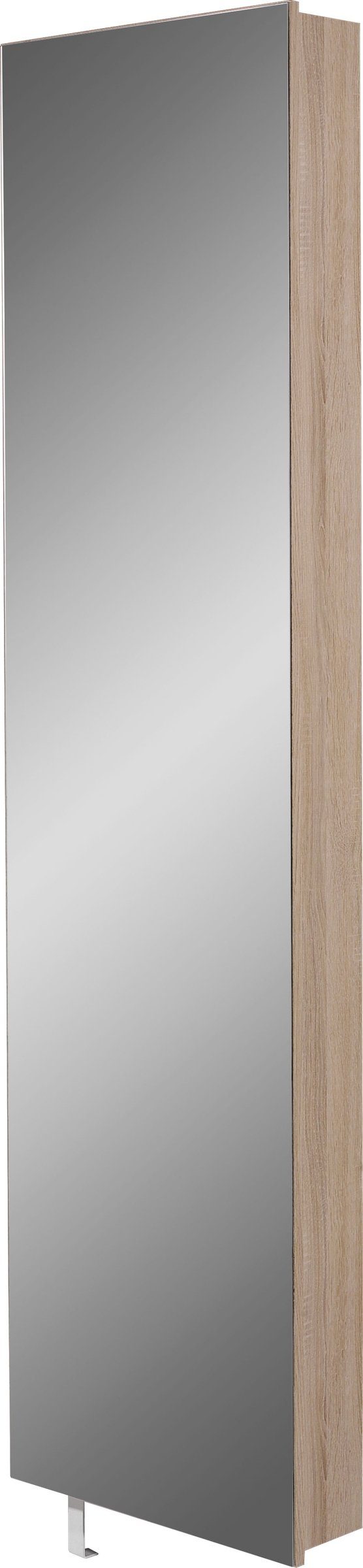möbelando Garderobenschrank 381 (BxHxT: 50x195x18 cm) in braun mit einer Tür