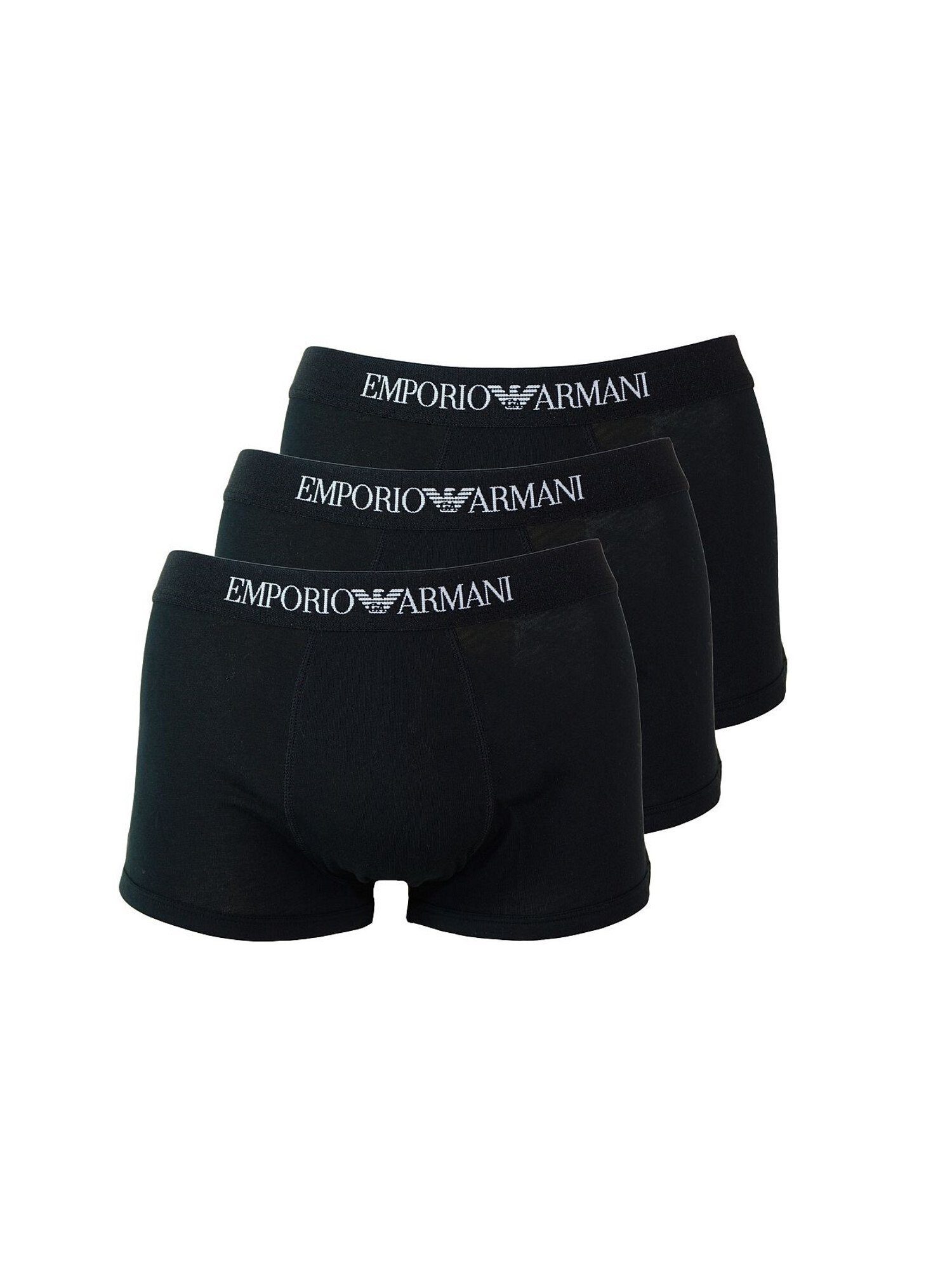 Boxershorts 3er Unterhosen black Unterwäsche (3-St) Pack Emporio Herrenshorts Trunk Armani