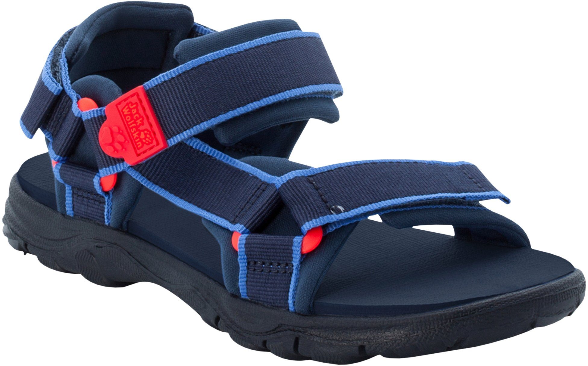 SEAS K mit 3 Wolfskin Klettverschluss Jack blue-red Sandale SEVEN