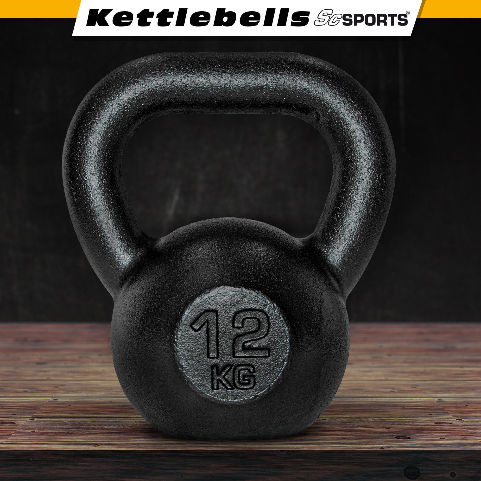 Kettlebell Kugelgewicht ScSPORTS® 12 kg Kugelhantel Schwunghantel Gusseisen