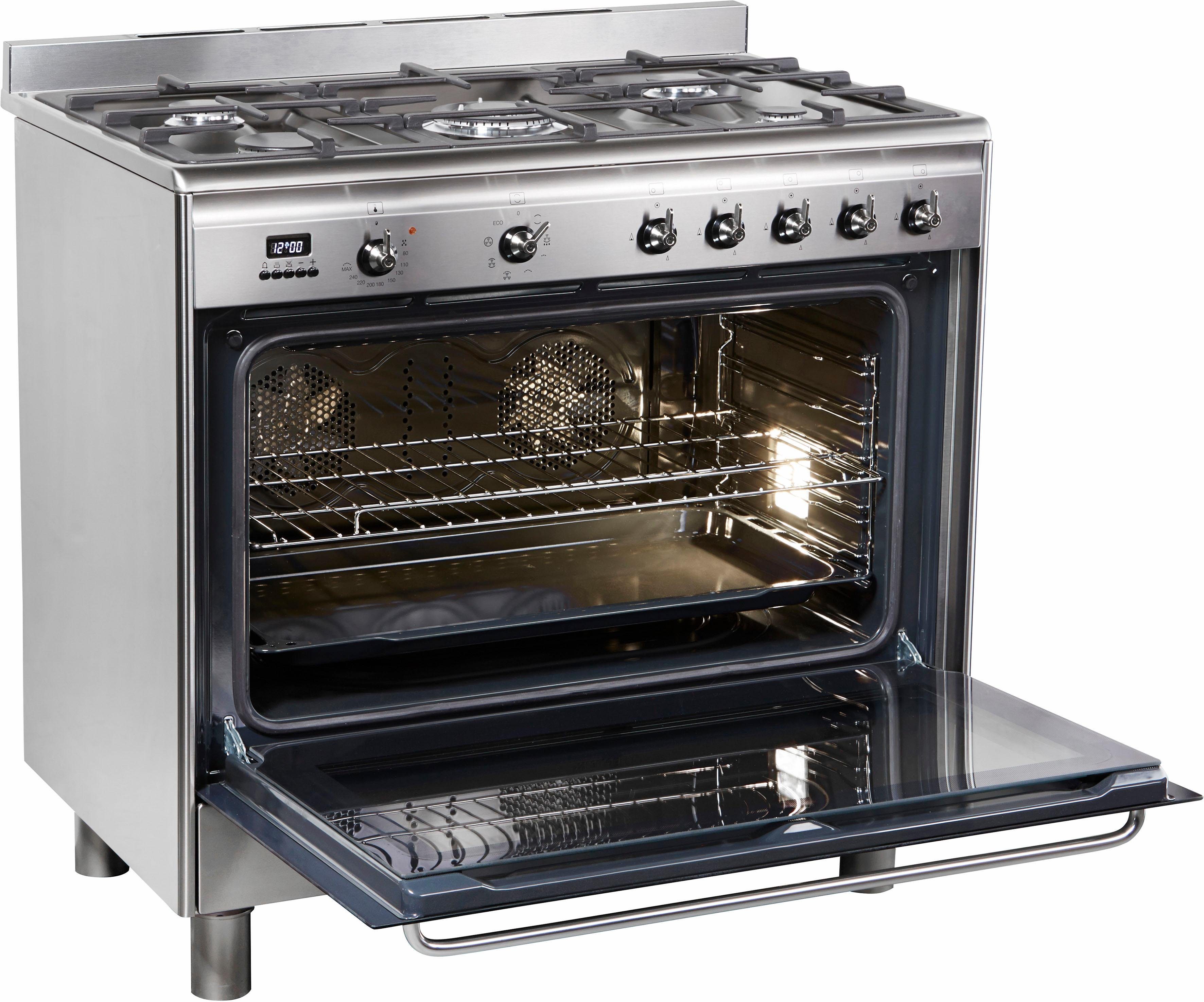Smeg Gas-Standherd SCD90MFX9-1, mit Backauszug