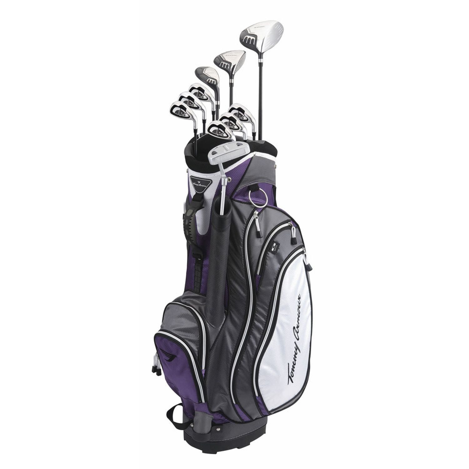Golfschläger + Golfbag Tommy Armour Black Scot Damen Golfset Graphit RH inkl. Stand & Cart, Komplett Set, Damen, Graphite, Rechts