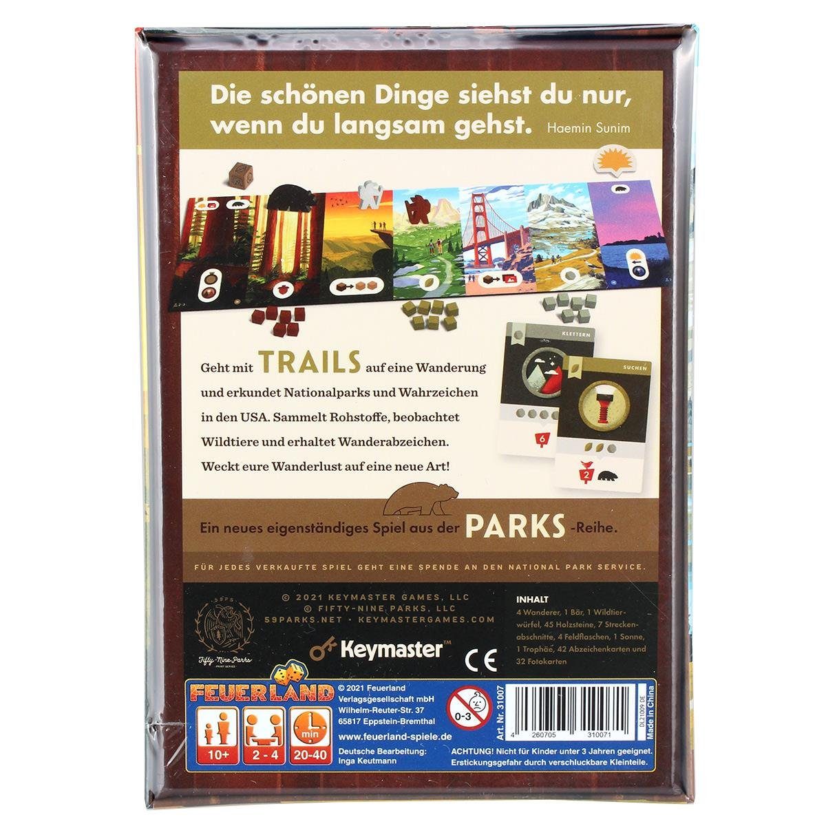 Feuerland Spiel Trails