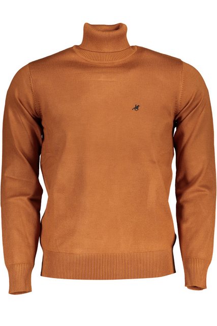 U.S. GRAND POLO Strickpullover Elegantes Herren Langarmshirt Braun mit Roll günstig online kaufen