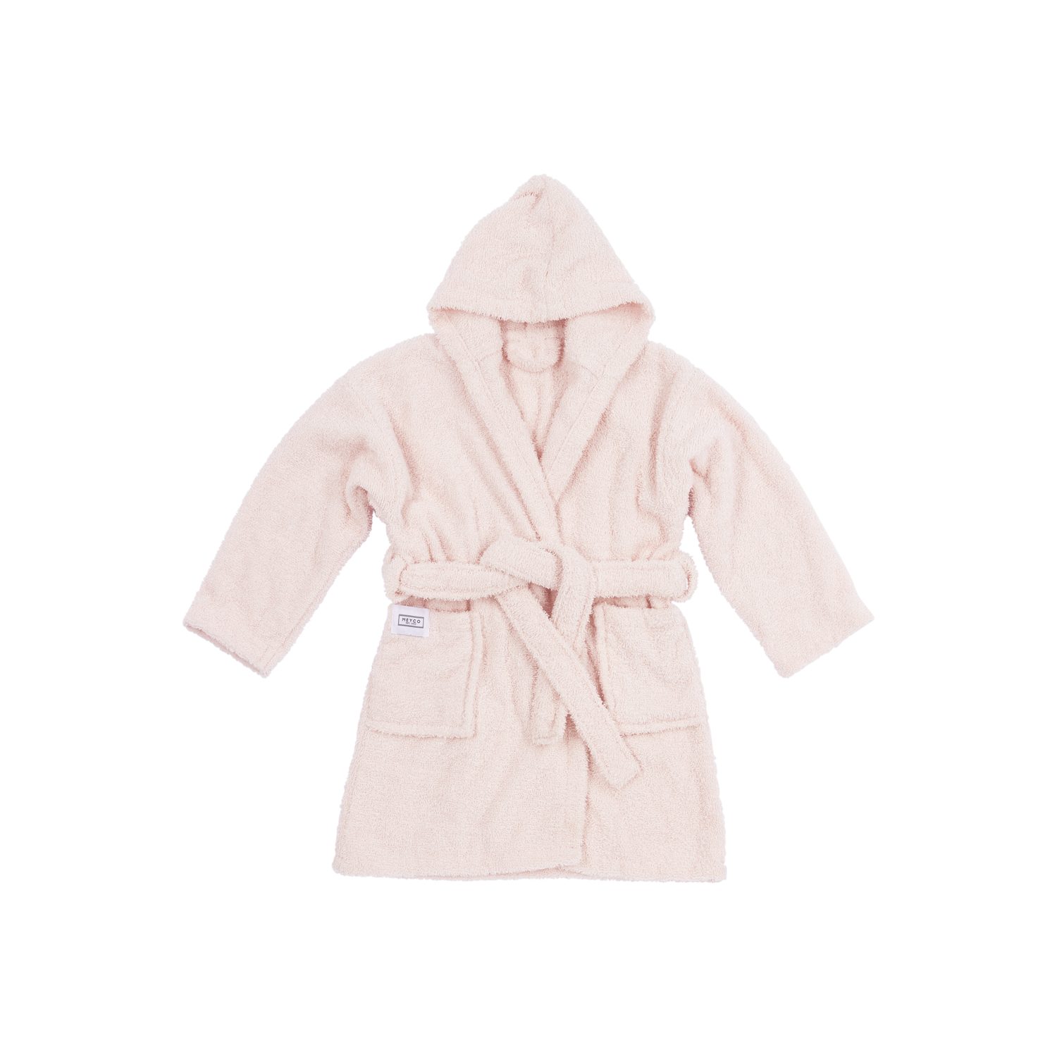 Meyco Baby Babybademantel Soft Pink, 100% Baumwolle, Seil/Bändchen, 86/92