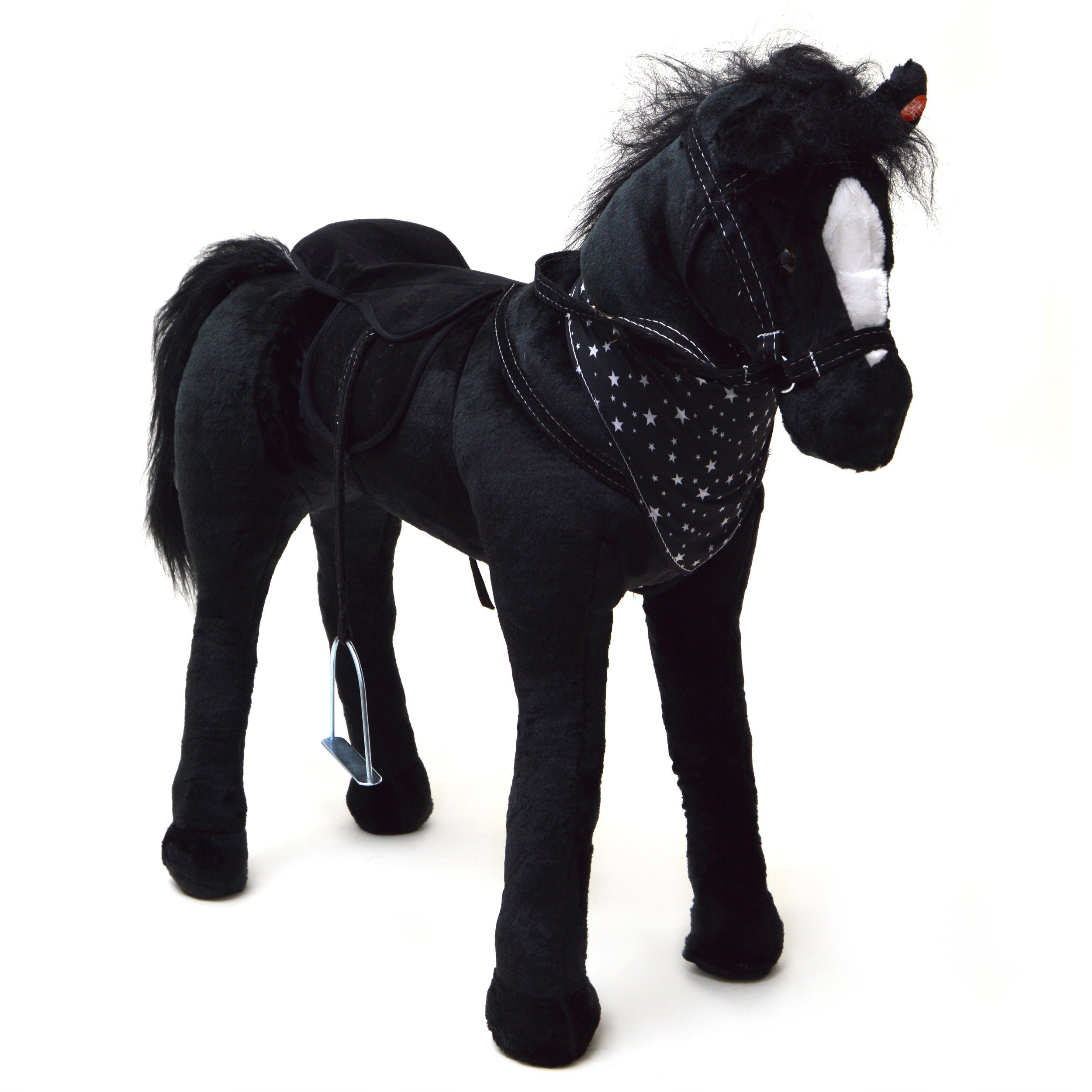 Pink Papaya Stehpferd Spielpferd zum Reiten für Kinder 65 / 75 cm Plüschpferd, Kuscheliges Stehpferd für Kinder, handgefertigt