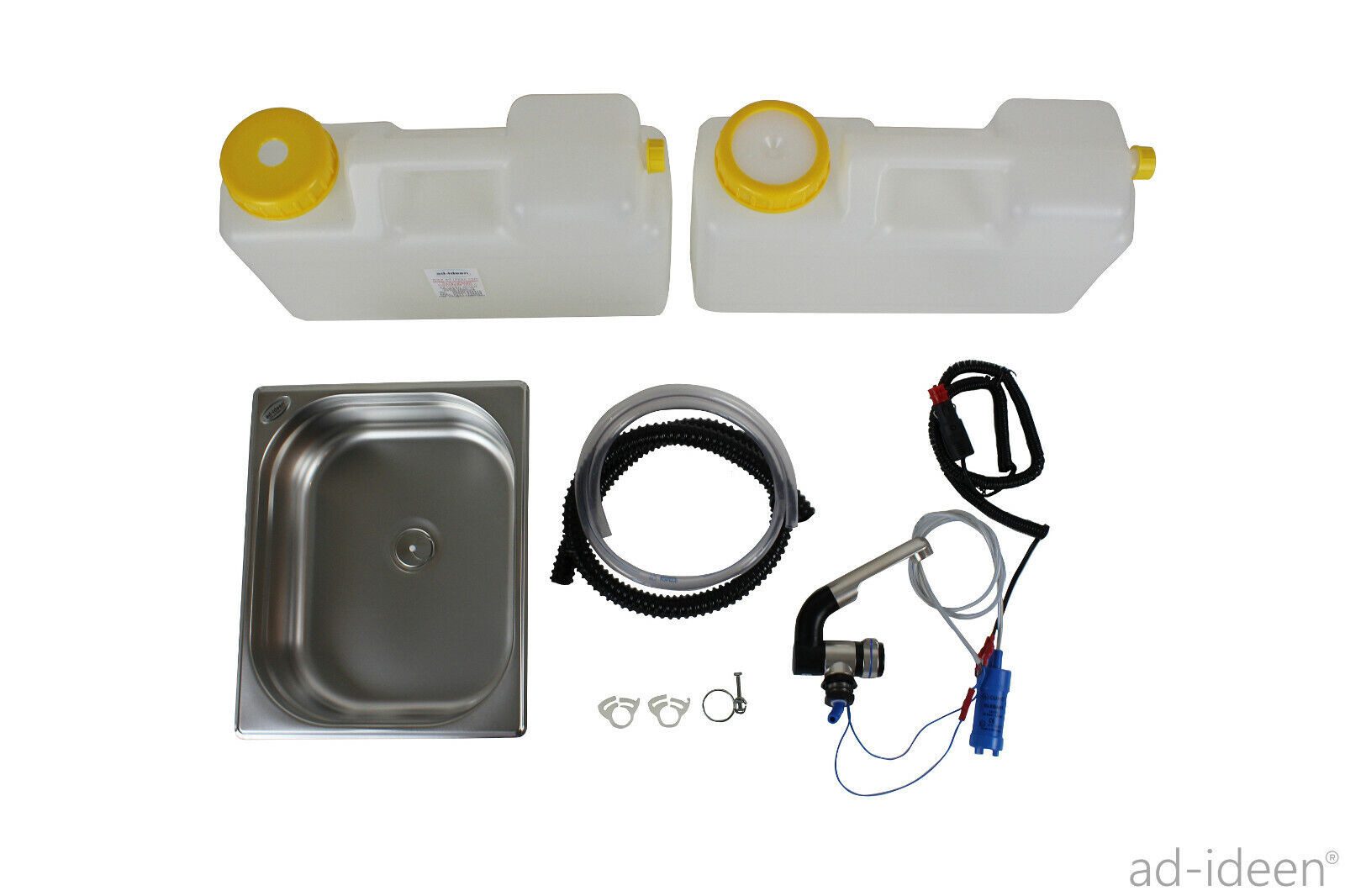 ad-ideen Waschbecken 12V Camping Spüle Technikset Bausatz 325x265x100mm T4