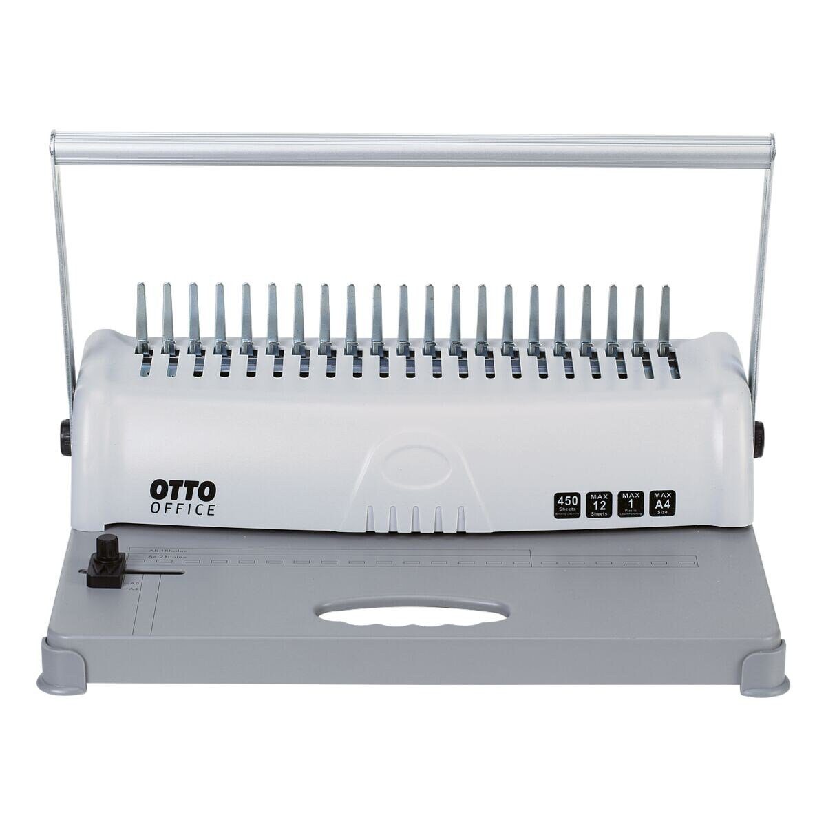 Otto Office Plastikbindegerät OP-120, DIN A4, 21 Ringe, Stanz-/Bindeleistung: 12/450 Blatt