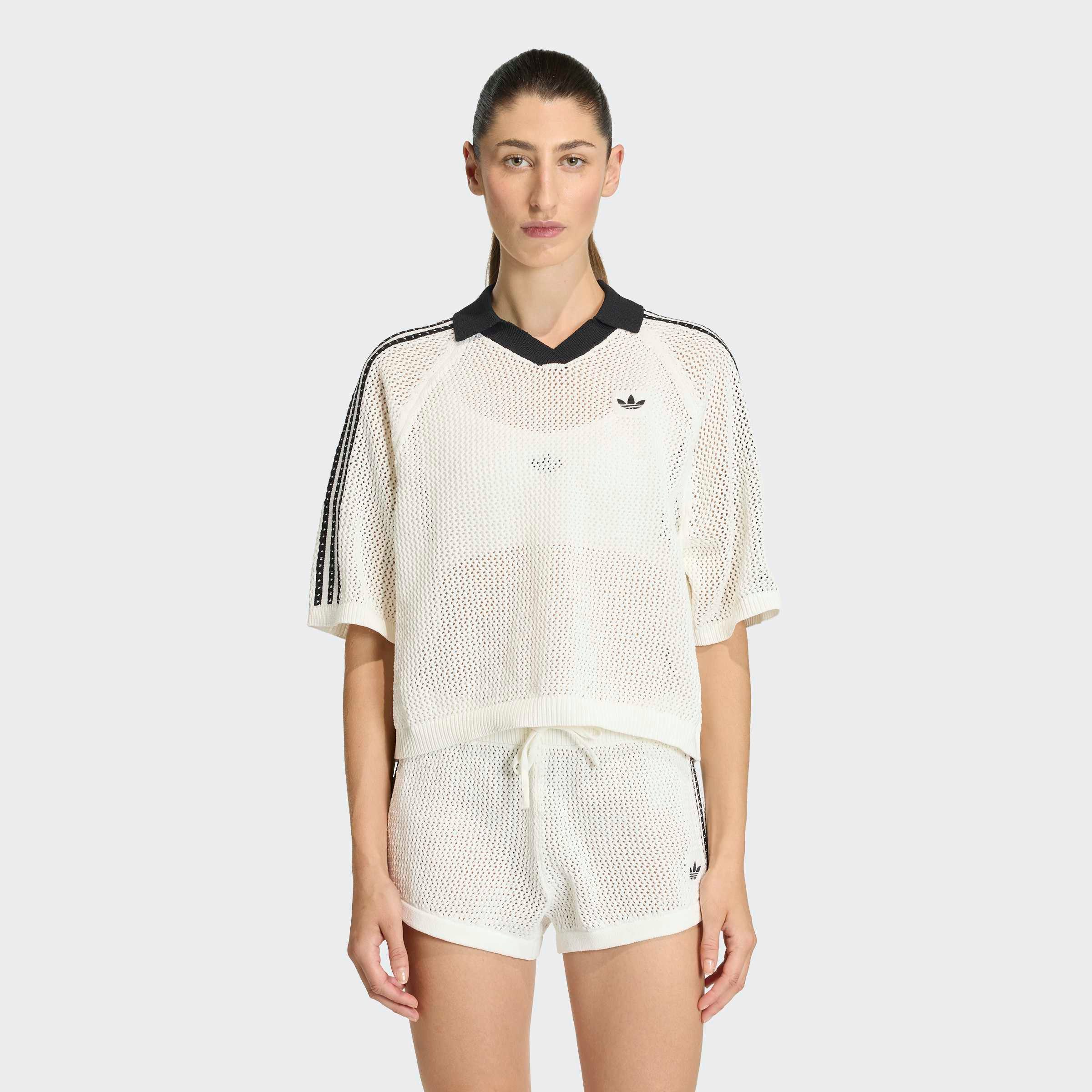 adidas Originals Poloshirt, KNITTED CROCHET günstig online kaufen