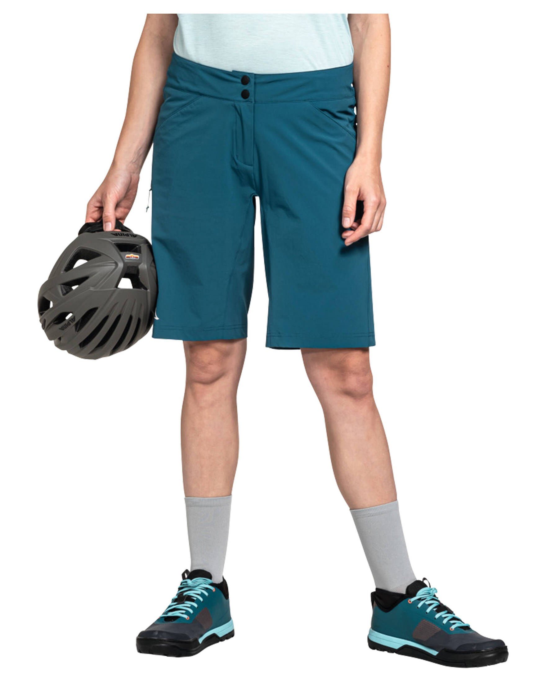 blau L DANUBE Fahrradhose Damen (296) Schöffel (1-tlg) Radlershorts