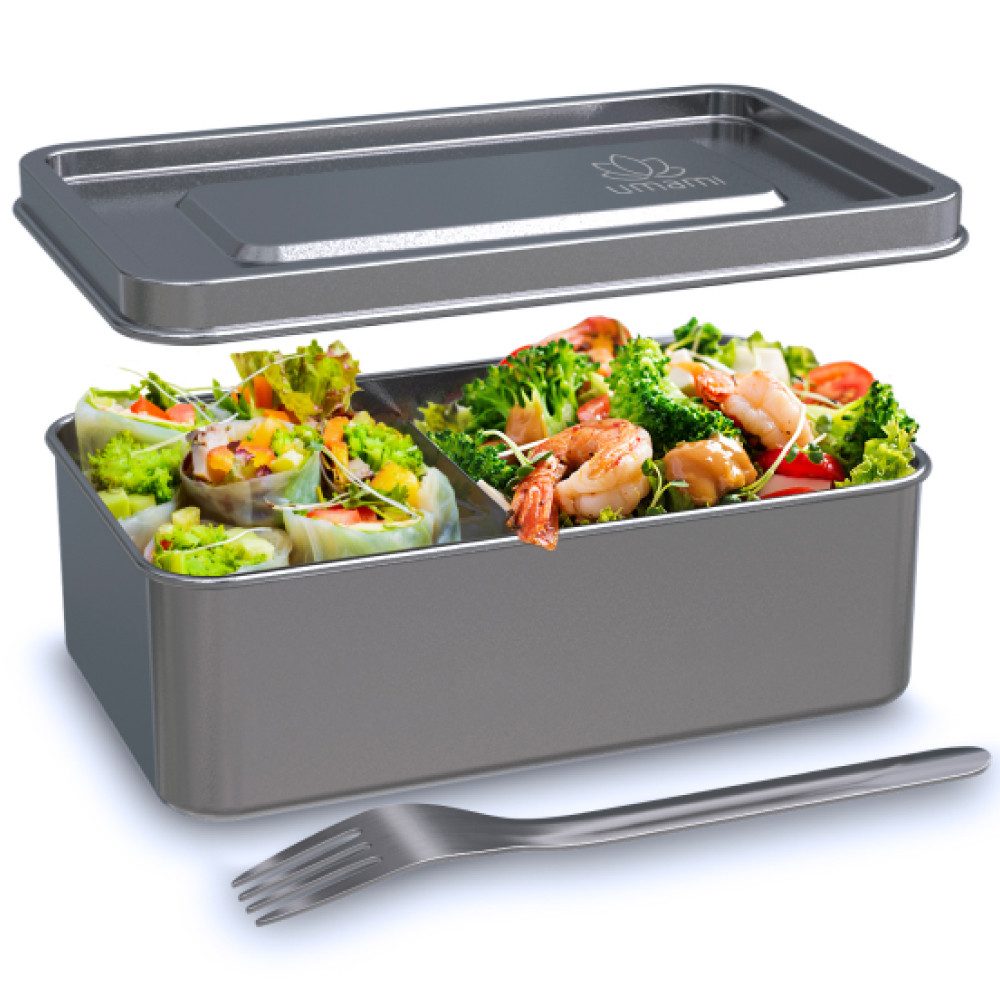 Lunchbox mit Gabel & Verstellbarem Trenner, Mikrowellen Spülmaschinenfest