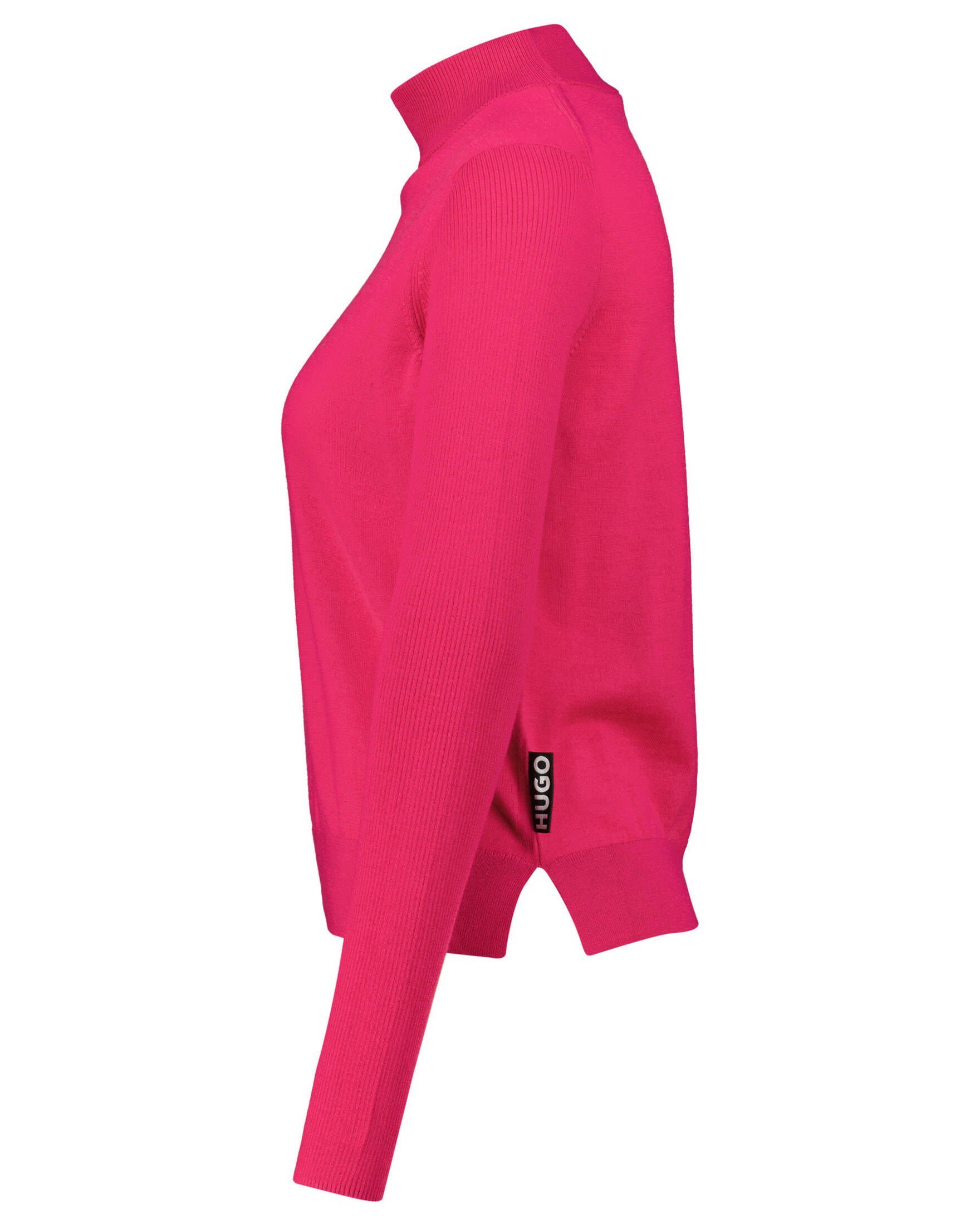 (71) (1-tlg) Strickpullover Wolle pink Strickpullover aus SEDENNIAN Damen HUGO